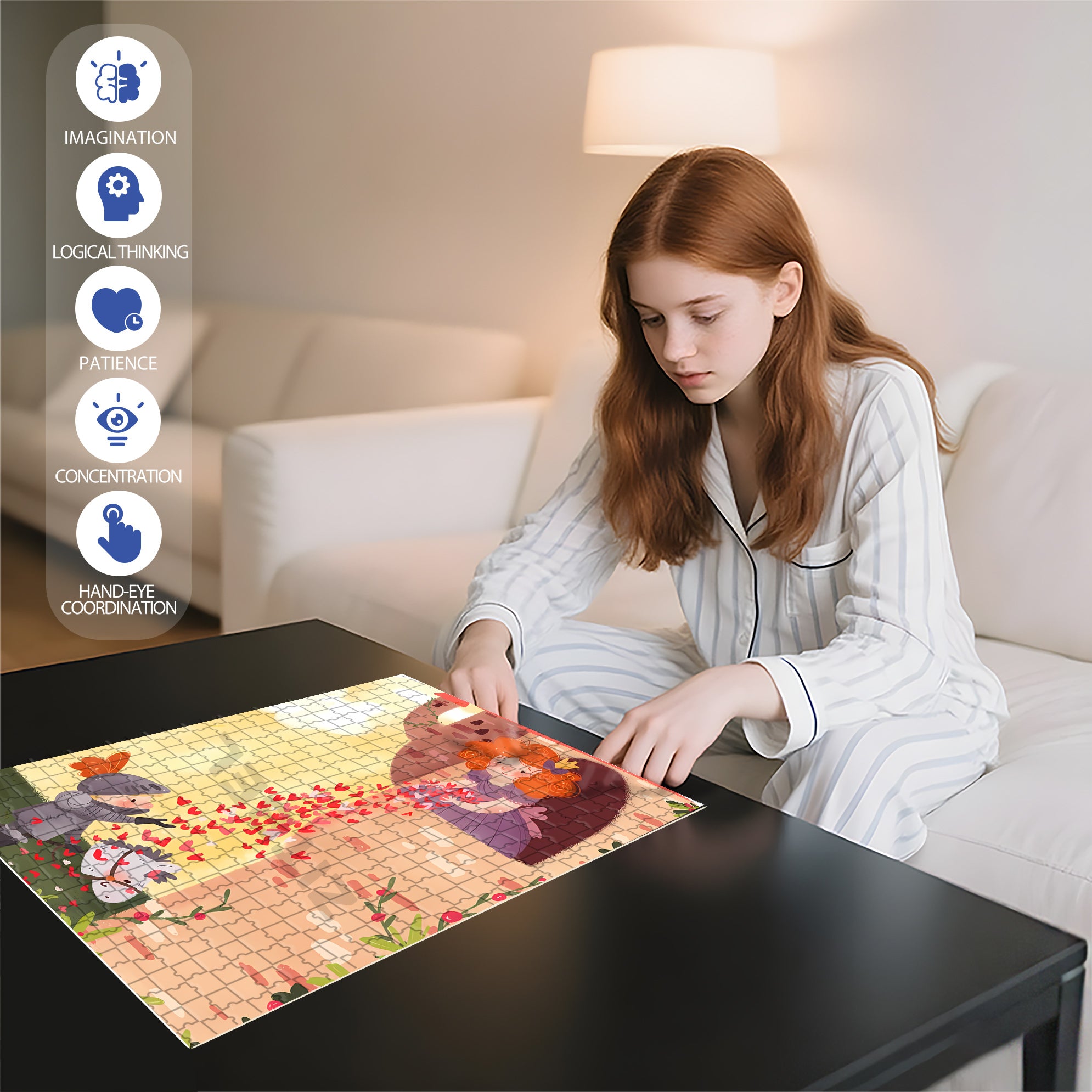 For You 500pcs/1000pcs Jigsaw Puzzle, Scratch-Resistant, Interactive Family Game & Brain-Boosting DIY Decor, Perfect for Halloween, Christmas & New Year Gifts, Family Puzzle Game