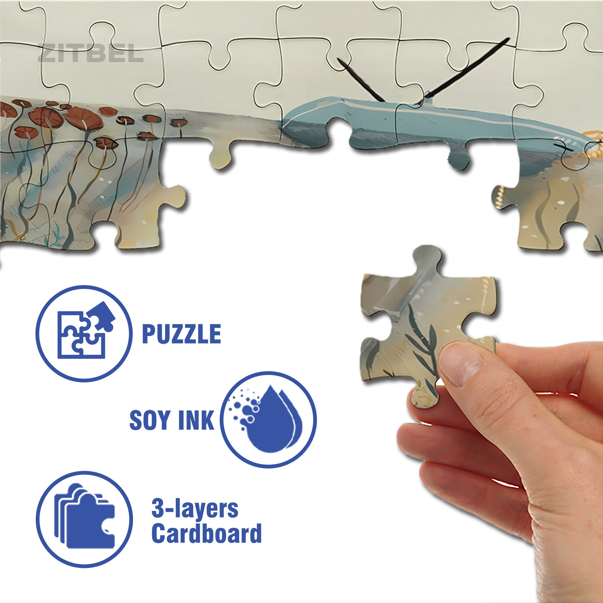 Friends Underwater 500pcs/1000pcs Jigsaw Puzzle, Scratch-Resistant, Interactive Family Game & Brain-Boosting DIY Decor, Perfect for Halloween, Christmas & New Year Gifts, Family Puzzle Game