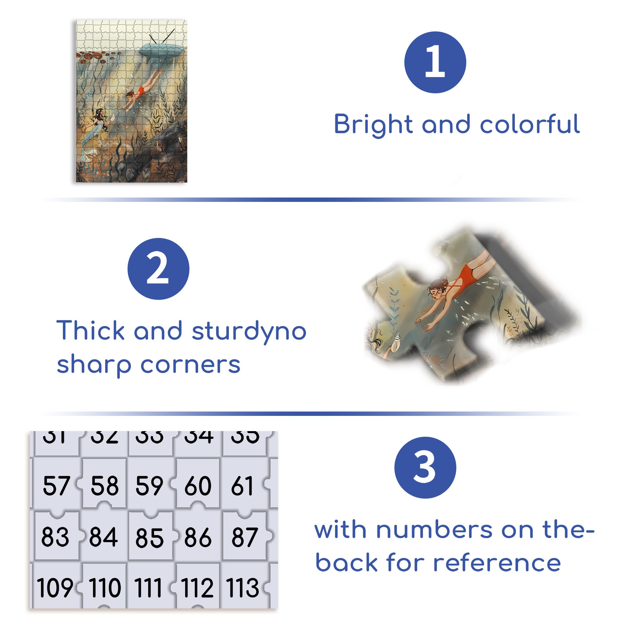Friends Underwater 500pcs/1000pcs Jigsaw Puzzle, Scratch-Resistant, Interactive Family Game & Brain-Boosting DIY Decor, Perfect for Halloween, Christmas & New Year Gifts, Family Puzzle Game