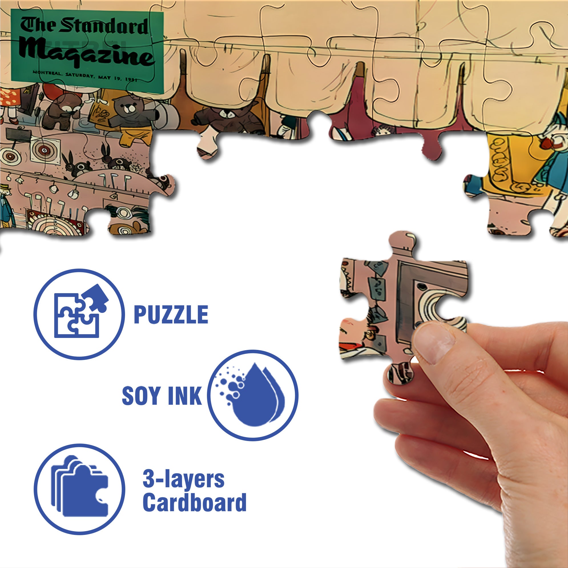 Game Booths 500pcs/1000pcs Jigsaw Puzzle, Scratch-Resistant, Interactive Family Game & Brain-Boosting DIY Decor, Perfect for Halloween, Christmas & New Year Gifts, Family Puzzle Game
