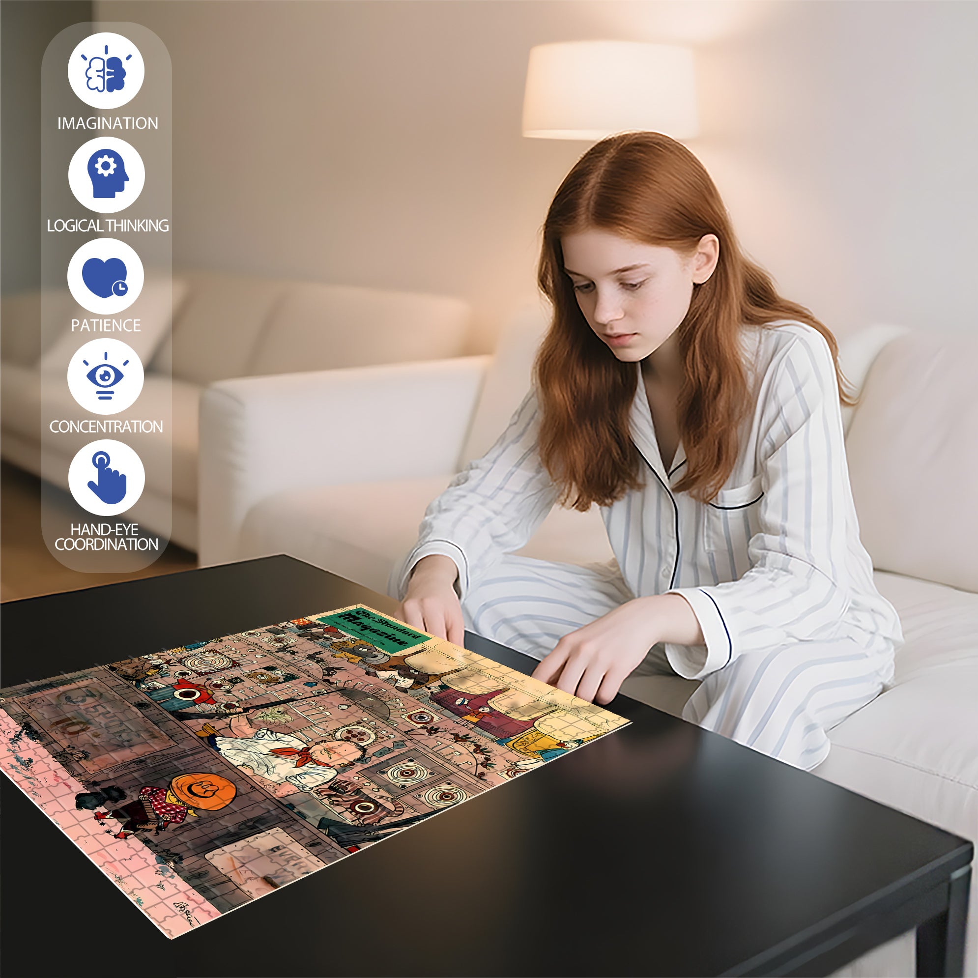 Game Booths 500pcs/1000pcs Jigsaw Puzzle, Scratch-Resistant, Interactive Family Game & Brain-Boosting DIY Decor, Perfect for Halloween, Christmas & New Year Gifts, Family Puzzle Game