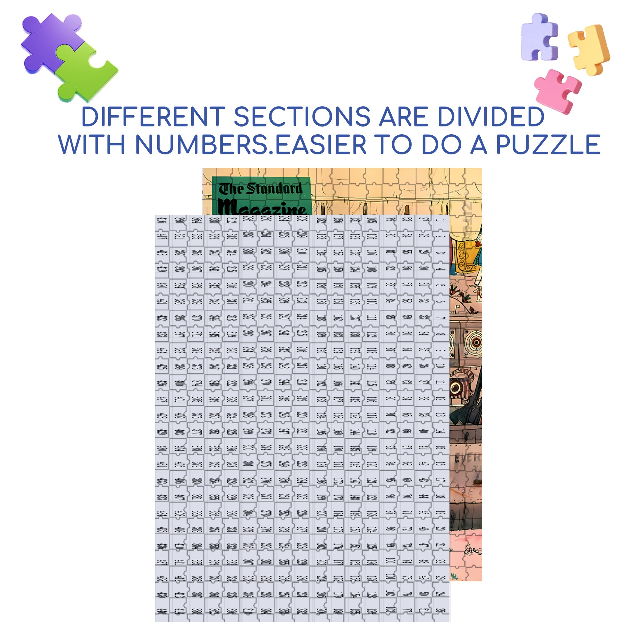 Game Booths 500pcs/1000pcs Jigsaw Puzzle, Scratch-Resistant, Interactive Family Game & Brain-Boosting DIY Decor, Perfect for Halloween, Christmas & New Year Gifts, Family Puzzle Game
