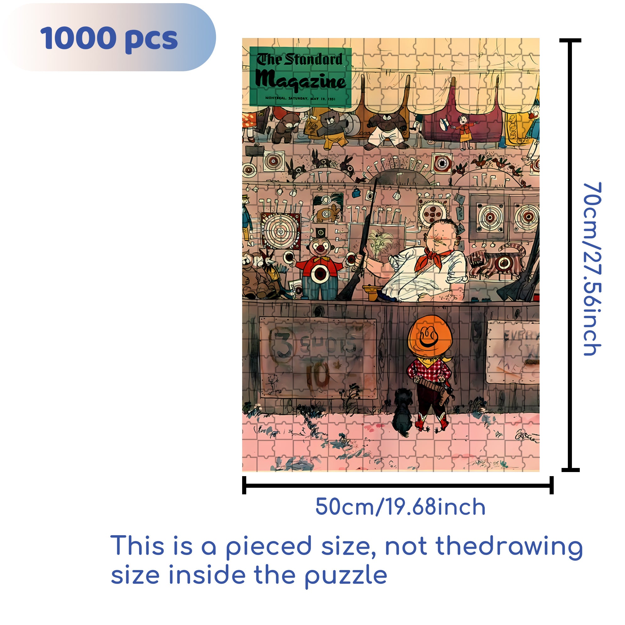 Game Booths 500pcs/1000pcs Jigsaw Puzzle, Scratch-Resistant, Interactive Family Game & Brain-Boosting DIY Decor, Perfect for Halloween, Christmas & New Year Gifts, Family Puzzle Game