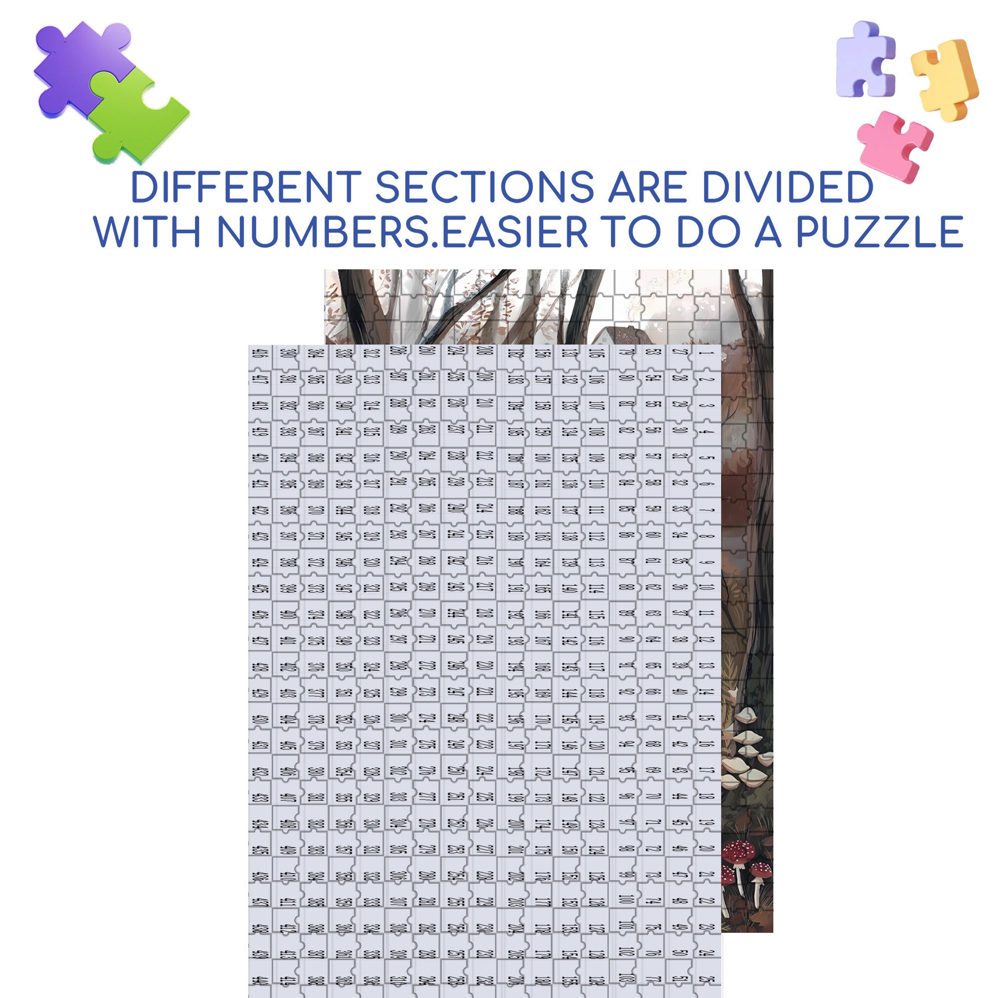 Gifts From Nature 500pcs/1000pcs Jigsaw Puzzle, Scratch-Resistant, Interactive Family Game & Brain-Boosting DIY Decor, Perfect for Halloween, Christmas & New Year Gifts, Family Puzzle Game