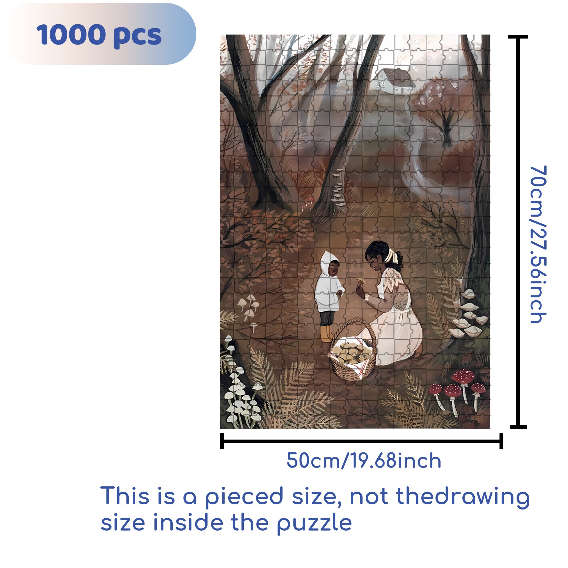 Gifts From Nature 500pcs/1000pcs Jigsaw Puzzle, Scratch-Resistant, Interactive Family Game & Brain-Boosting DIY Decor, Perfect for Halloween, Christmas & New Year Gifts, Family Puzzle Game