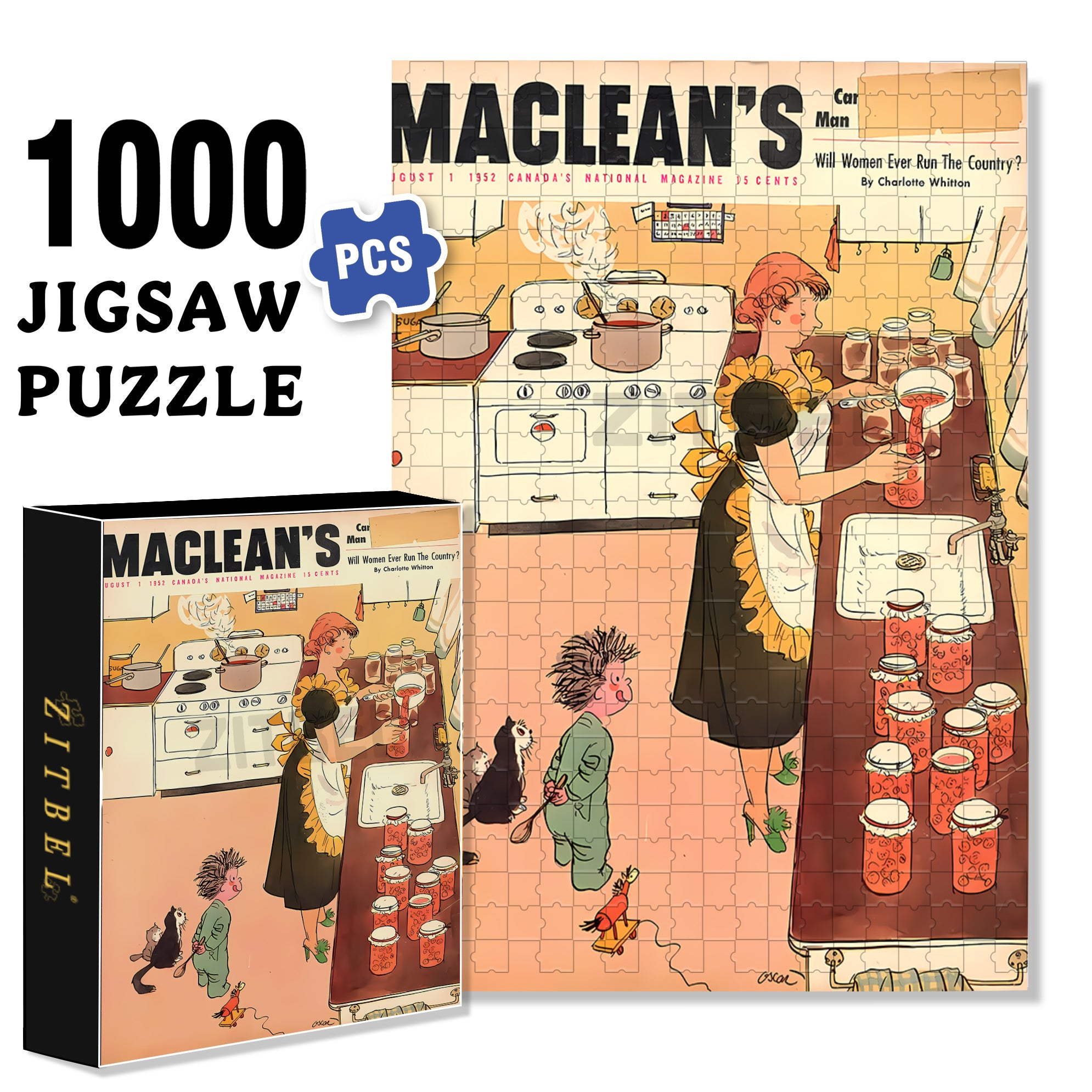 Greedy 500pcs/1000pcs Jigsaw Puzzle, Scratch-Resistant, Interactive Family Game & Brain-Boosting DIY Decor, Perfect for Halloween, Christmas & New Year Gifts, Family Puzzle Game