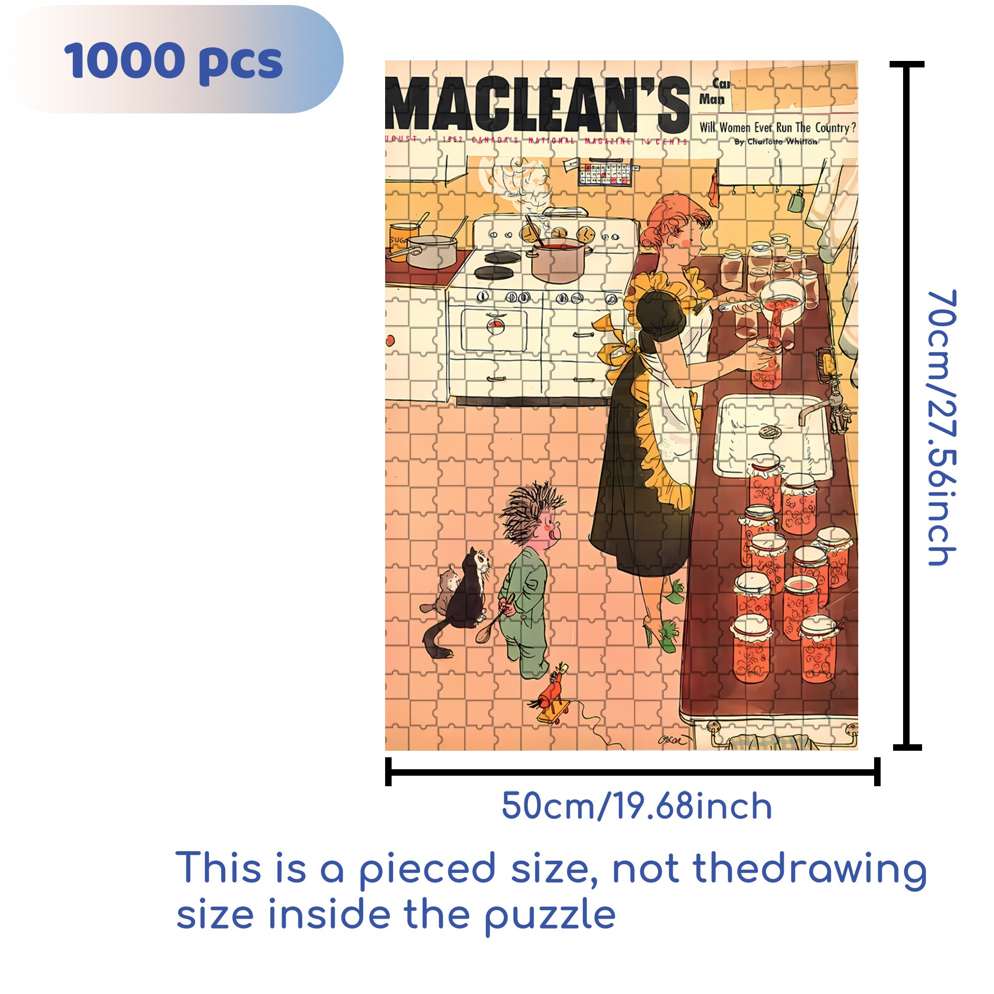 Greedy 500pcs/1000pcs Jigsaw Puzzle, Scratch-Resistant, Interactive Family Game & Brain-Boosting DIY Decor, Perfect for Halloween, Christmas & New Year Gifts, Family Puzzle Game