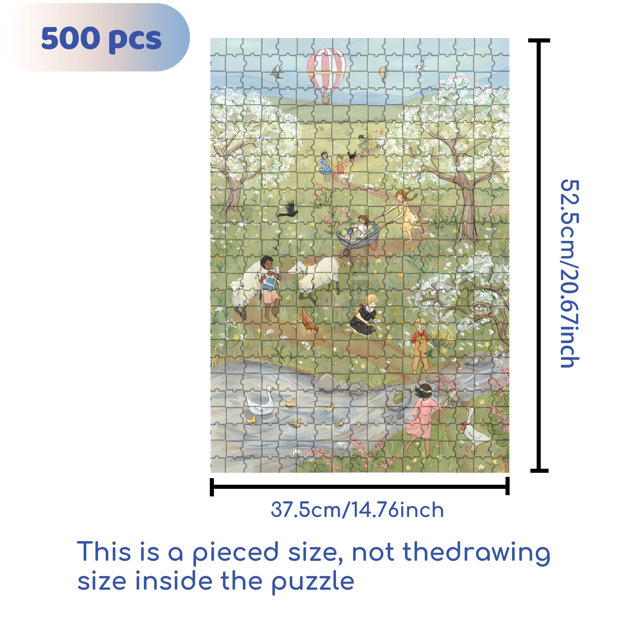 Happy Childhood 500pcs/1000pcs Jigsaw Puzzle, Scratch-Resistant, Interactive Family Game & Brain-Boosting DIY Decor, Perfect for Halloween, Christmas & New Year Gifts, Family Puzzle Game