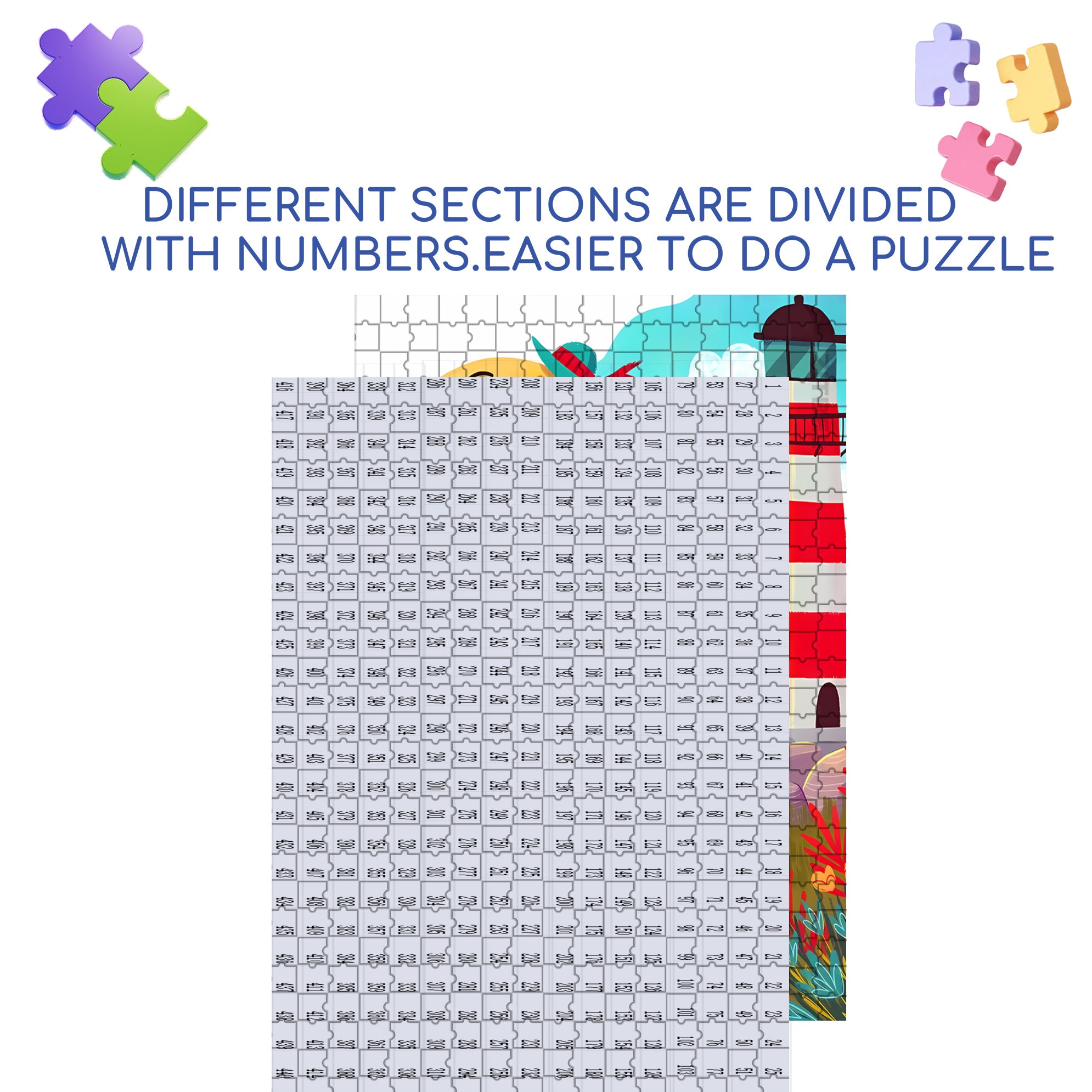 Happy Day 500pcs/1000pcs Jigsaw Puzzle, Scratch-Resistant, Interactive Family Game & Brain-Boosting DIY Decor, Perfect for Halloween, Christmas & New Year Gifts, Family Puzzle Game