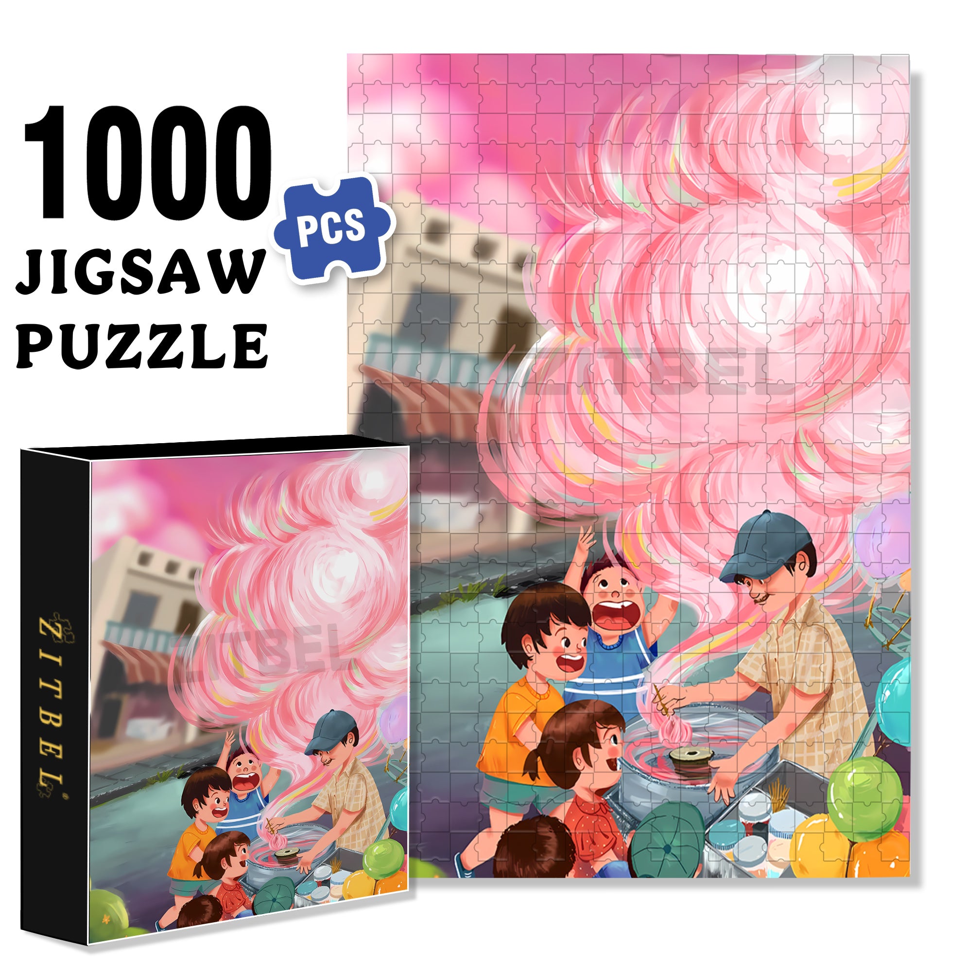 Happy Moments 500pcs/1000pcs Jigsaw Puzzle, Scratch-Resistant, Interactive Family Game & Brain-Boosting DIY Decor, Perfect for Halloween, Christmas & New Year Gifts, Family Puzzle Game