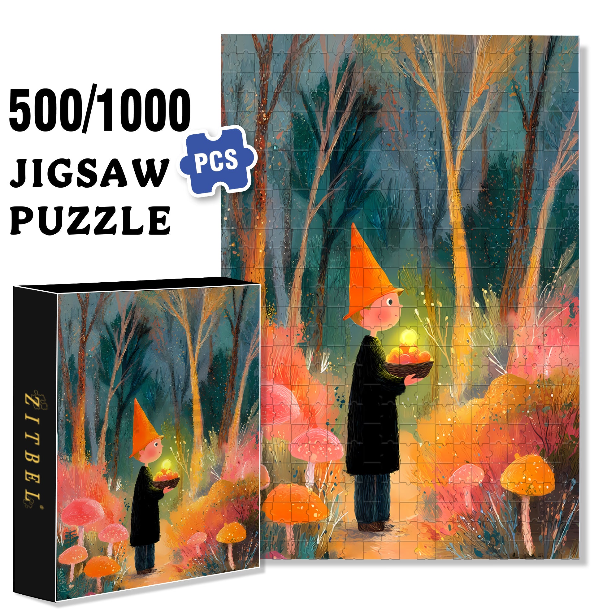 Light Of Hope 500pcs/1000pcs Jigsaw Puzzle, Scratch-Resistant, Interactive Family Game & Brain-Boosting DIY Decor, Perfect for Halloween, Christmas & New Year Gifts, Family Puzzle Game