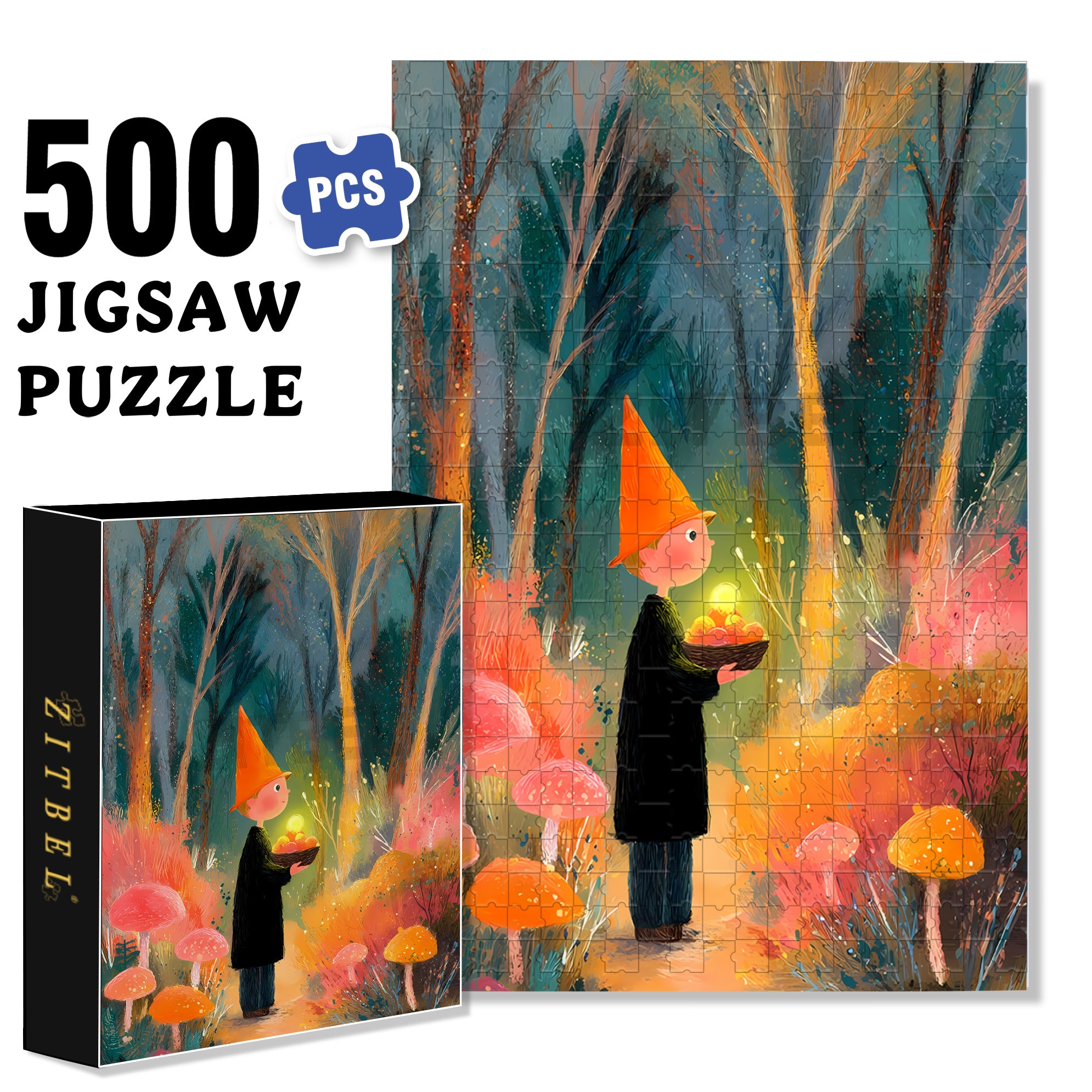 Light Of Hope 500pcs/1000pcs Jigsaw Puzzle, Scratch-Resistant, Interactive Family Game & Brain-Boosting DIY Decor, Perfect for Halloween, Christmas & New Year Gifts, Family Puzzle Game