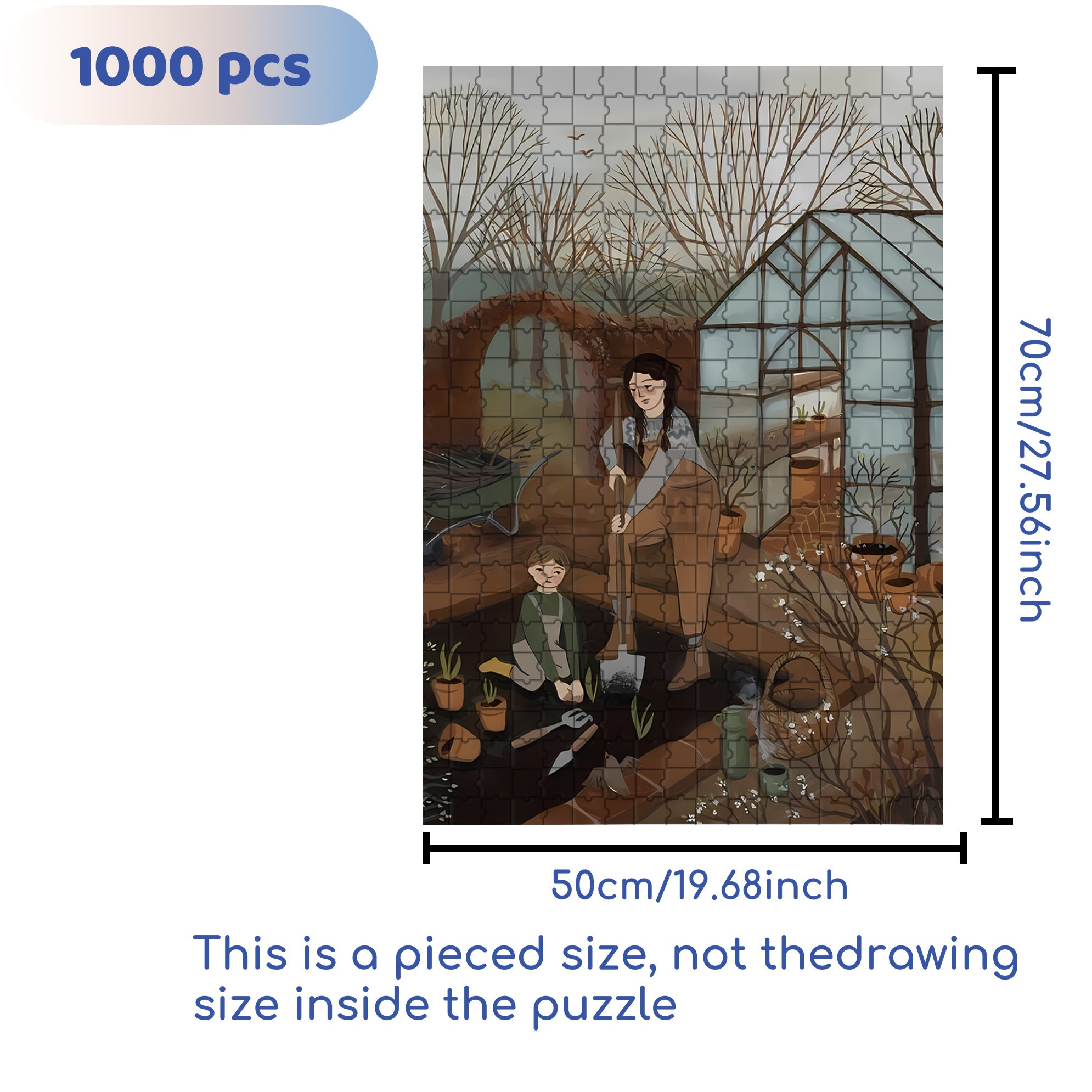 Little Assistant 500pcs/1000pcs Jigsaw Puzzle, Scratch-Resistant, Interactive Family Game & Brain-Boosting DIY Decor, Perfect for Halloween, Christmas & New Year Gifts, Family Puzzle Game