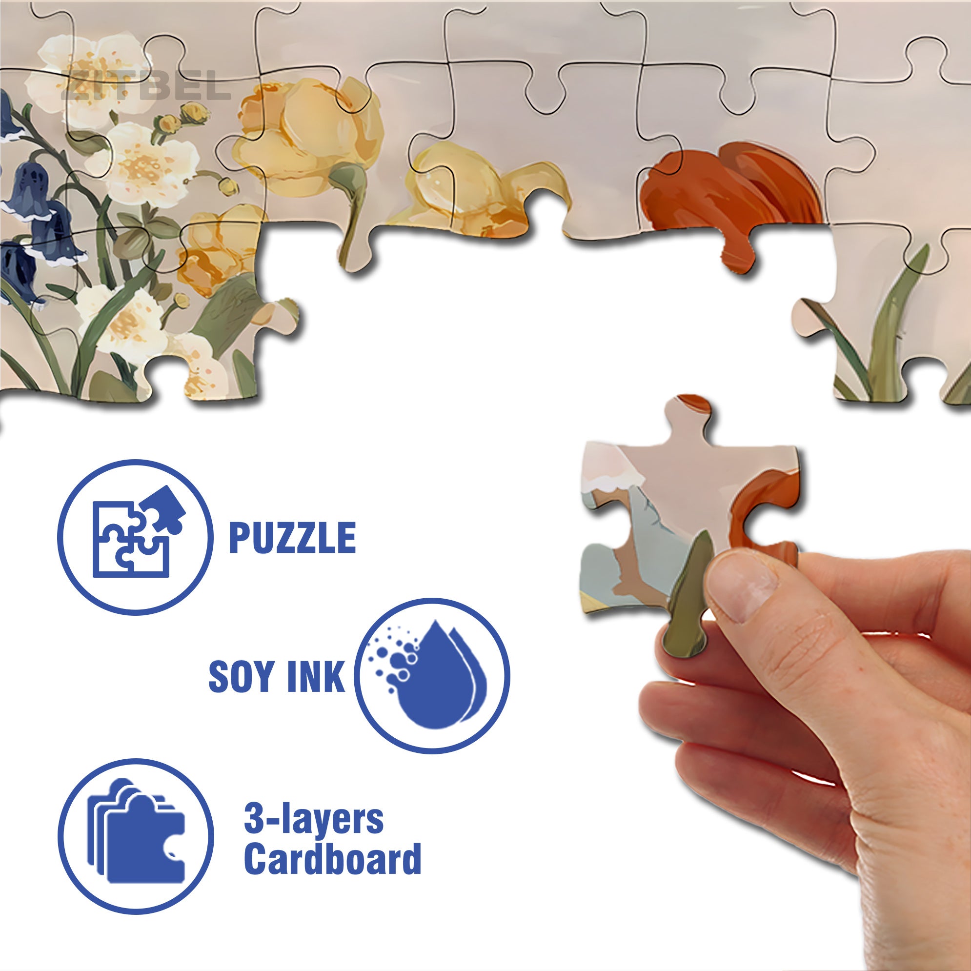 Little Gardeners 500pcs/1000pcs Jigsaw Puzzle, Scratch-Resistant, Interactive Family Game & Brain-Boosting DIY Decor, Perfect for Halloween, Christmas & New Year Gifts, Family Puzzle Game