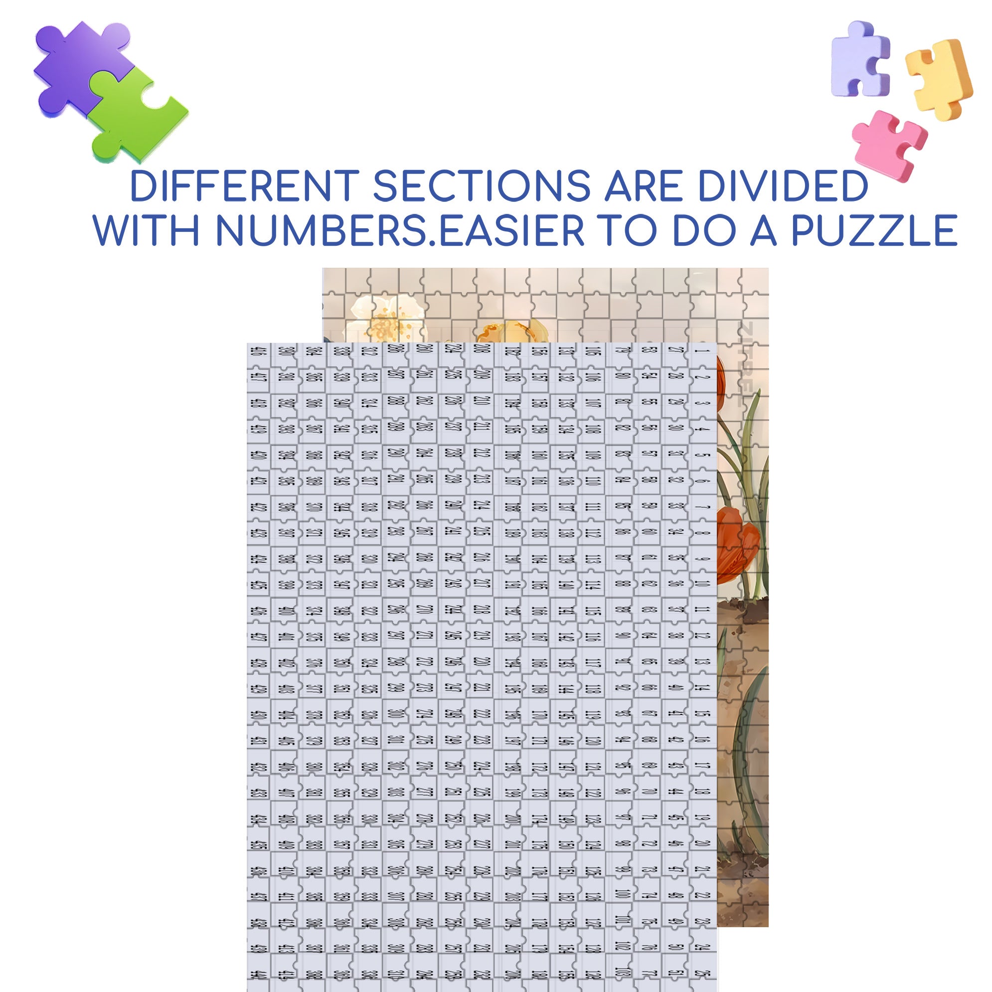Little Gardeners 500pcs/1000pcs Jigsaw Puzzle, Scratch-Resistant, Interactive Family Game & Brain-Boosting DIY Decor, Perfect for Halloween, Christmas & New Year Gifts, Family Puzzle Game