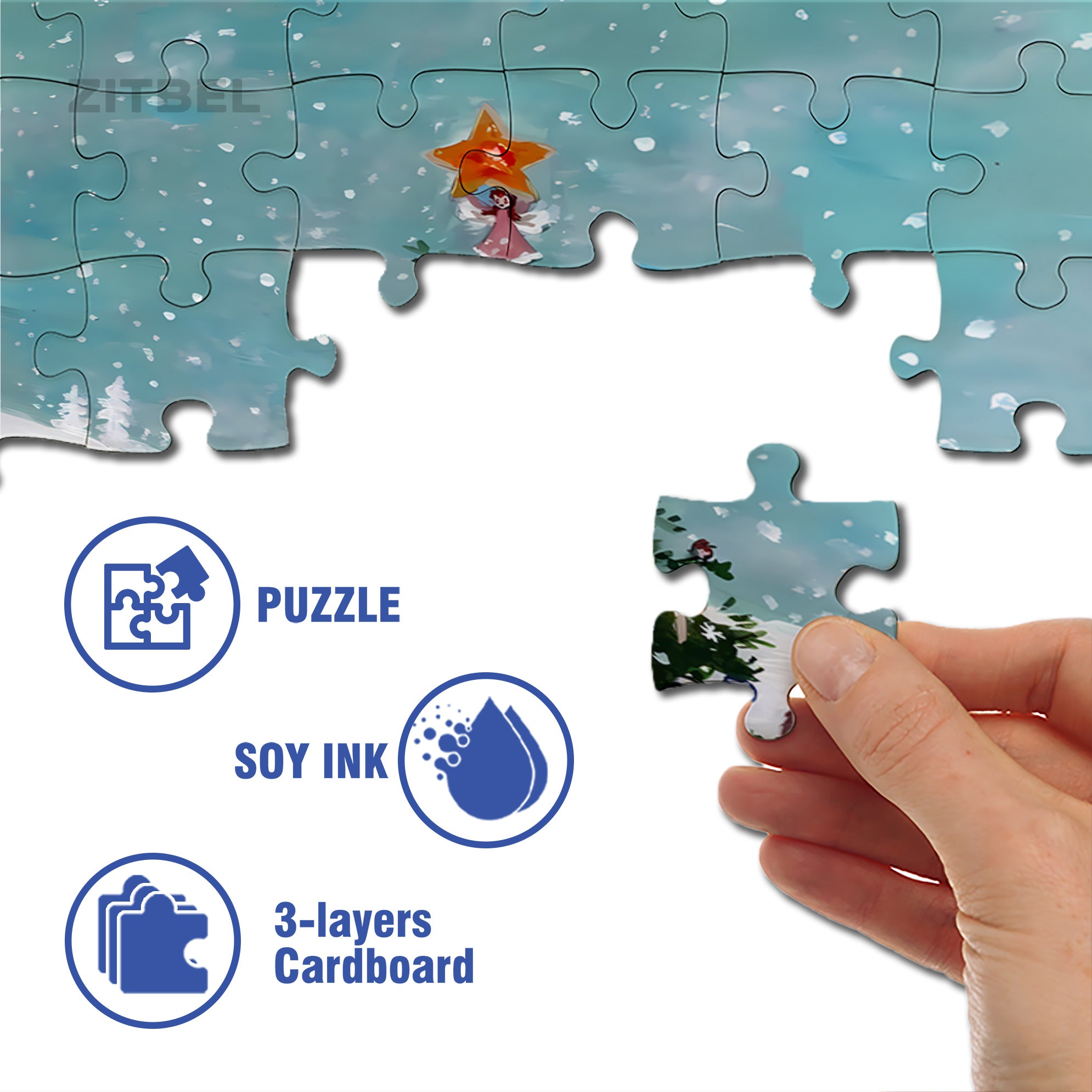 Onlookers 500pcs/1000pcs Jigsaw Puzzle, Scratch-Resistant, Interactive Family Game & Brain-Boosting DIY Decor, Perfect for Halloween, Christmas & New Year Gifts, Family Puzzle Game