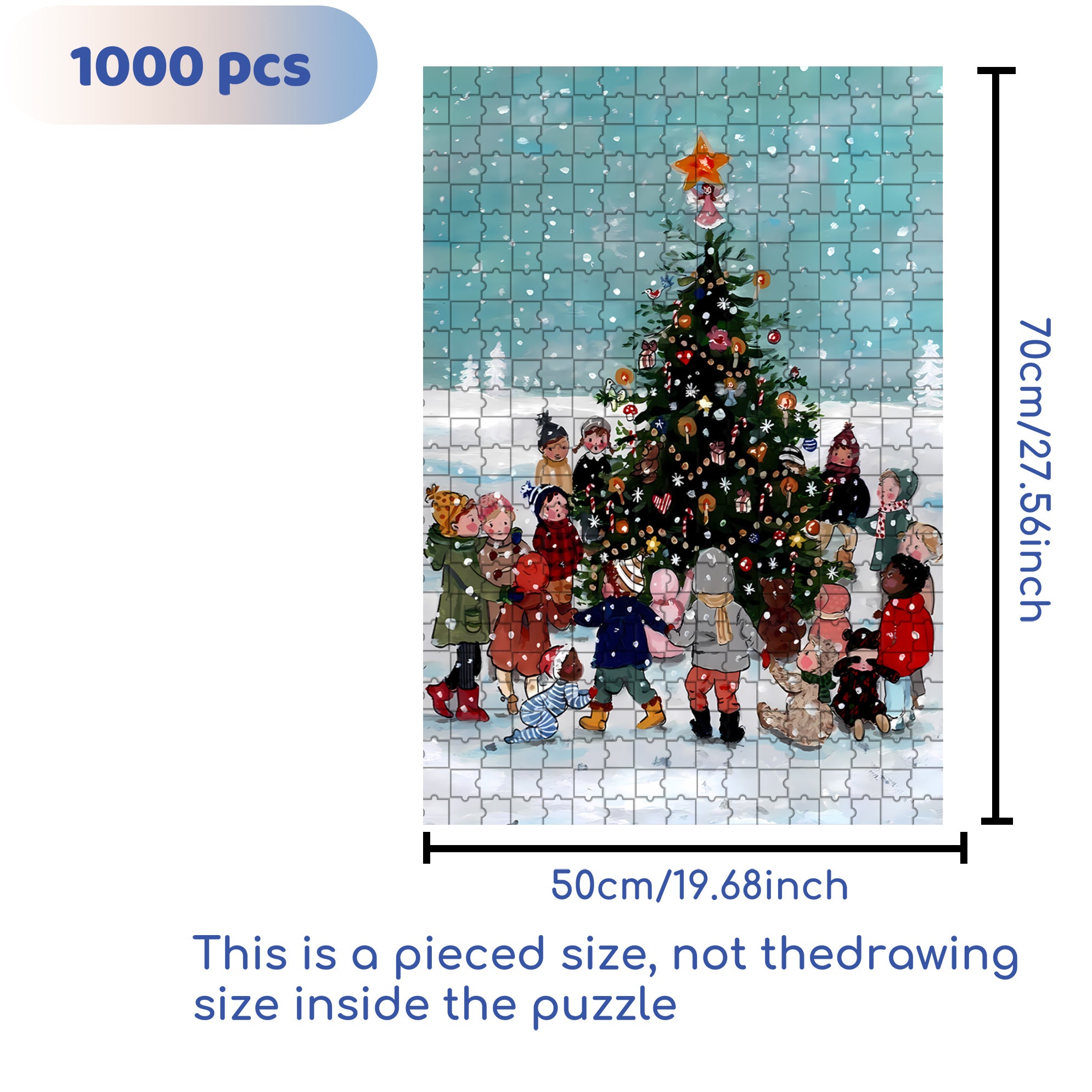 Onlookers 500pcs/1000pcs Jigsaw Puzzle, Scratch-Resistant, Interactive Family Game & Brain-Boosting DIY Decor, Perfect for Halloween, Christmas & New Year Gifts, Family Puzzle Game