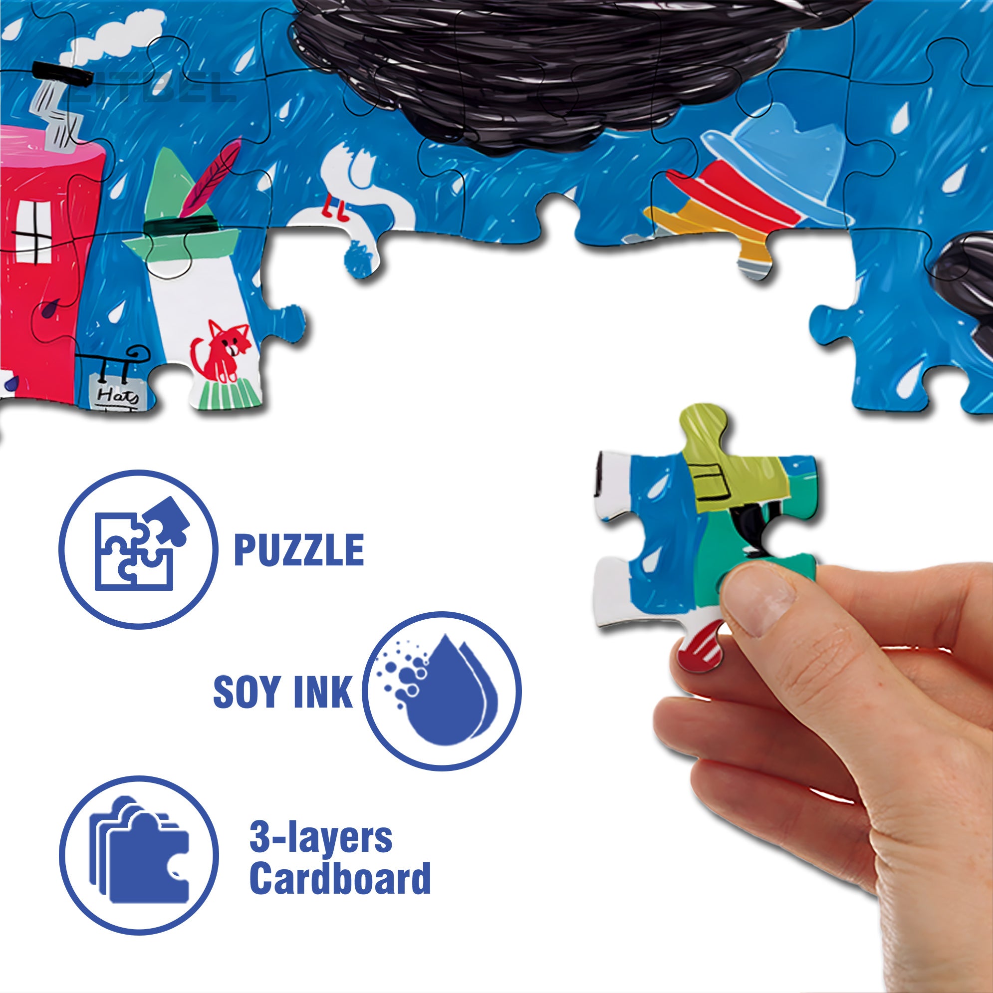 Oops! 500pcs/1000pcs Jigsaw Puzzle, Scratch-Resistant, Interactive Family Game & Brain-Boosting DIY Decor, Perfect for Halloween, Christmas & New Year Gifts, Family Puzzle Game