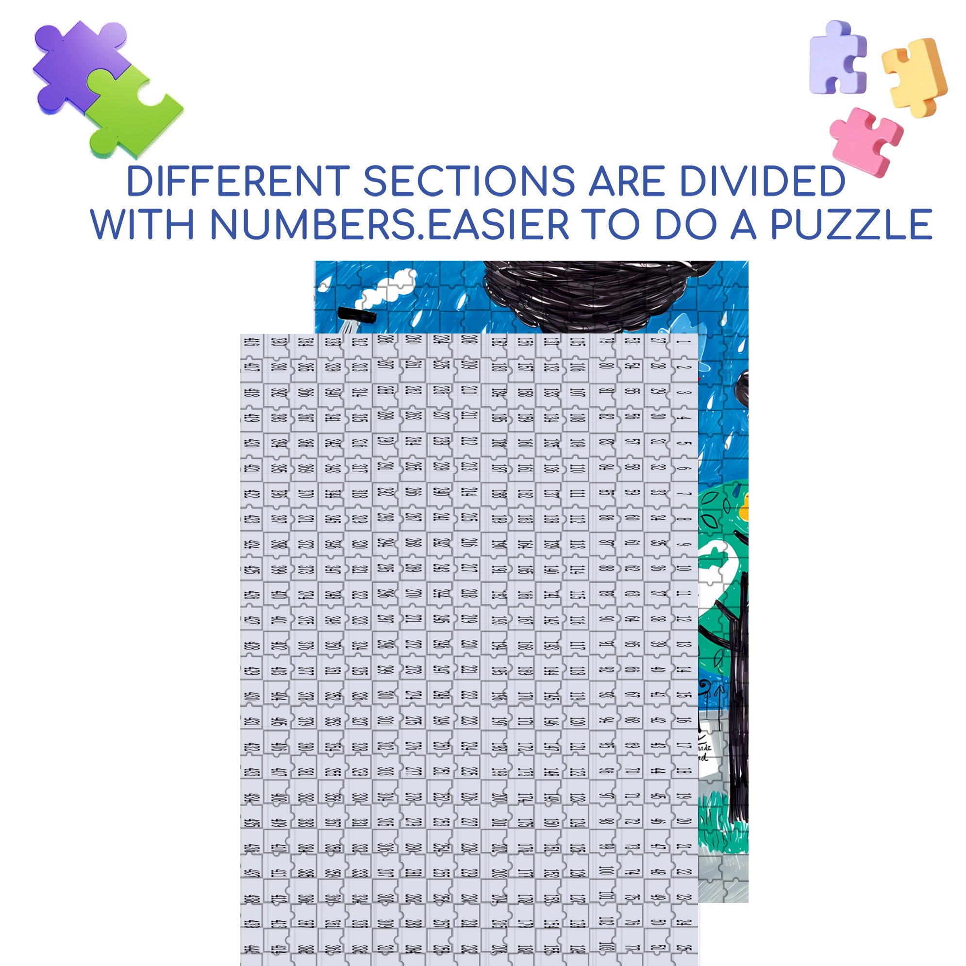 Oops! 500pcs/1000pcs Jigsaw Puzzle, Scratch-Resistant, Interactive Family Game & Brain-Boosting DIY Decor, Perfect for Halloween, Christmas & New Year Gifts, Family Puzzle Game