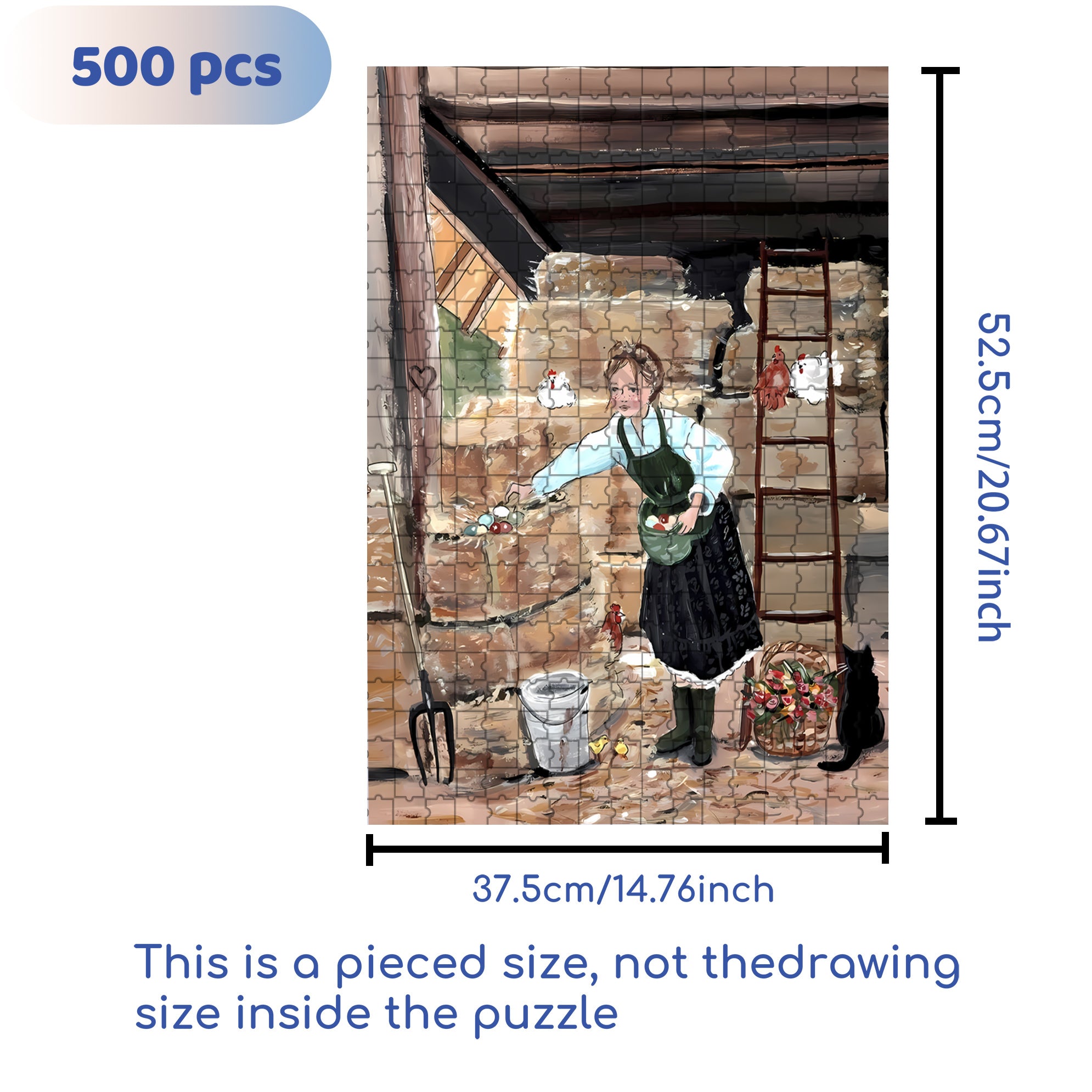 Pearl 500pcs/1000pcs Jigsaw Puzzle, Scratch-Resistant, Interactive Family Game & Brain-Boosting DIY Decor, Perfect for Halloween, Christmas & New Year Gifts, Family Puzzle Game