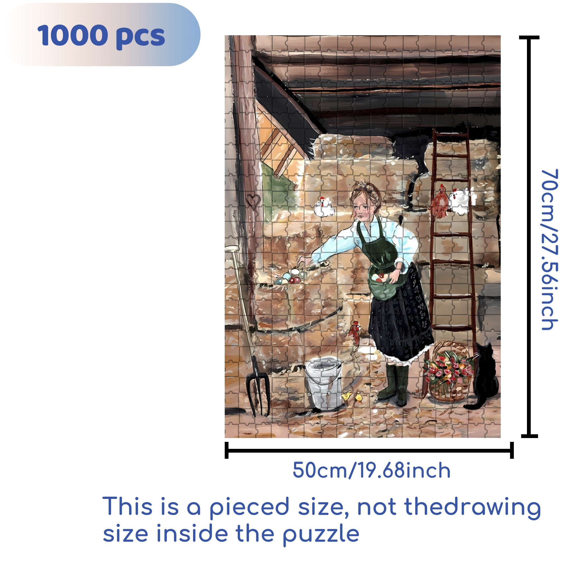 Pearl 500pcs/1000pcs Jigsaw Puzzle, Scratch-Resistant, Interactive Family Game & Brain-Boosting DIY Decor, Perfect for Halloween, Christmas & New Year Gifts, Family Puzzle Game