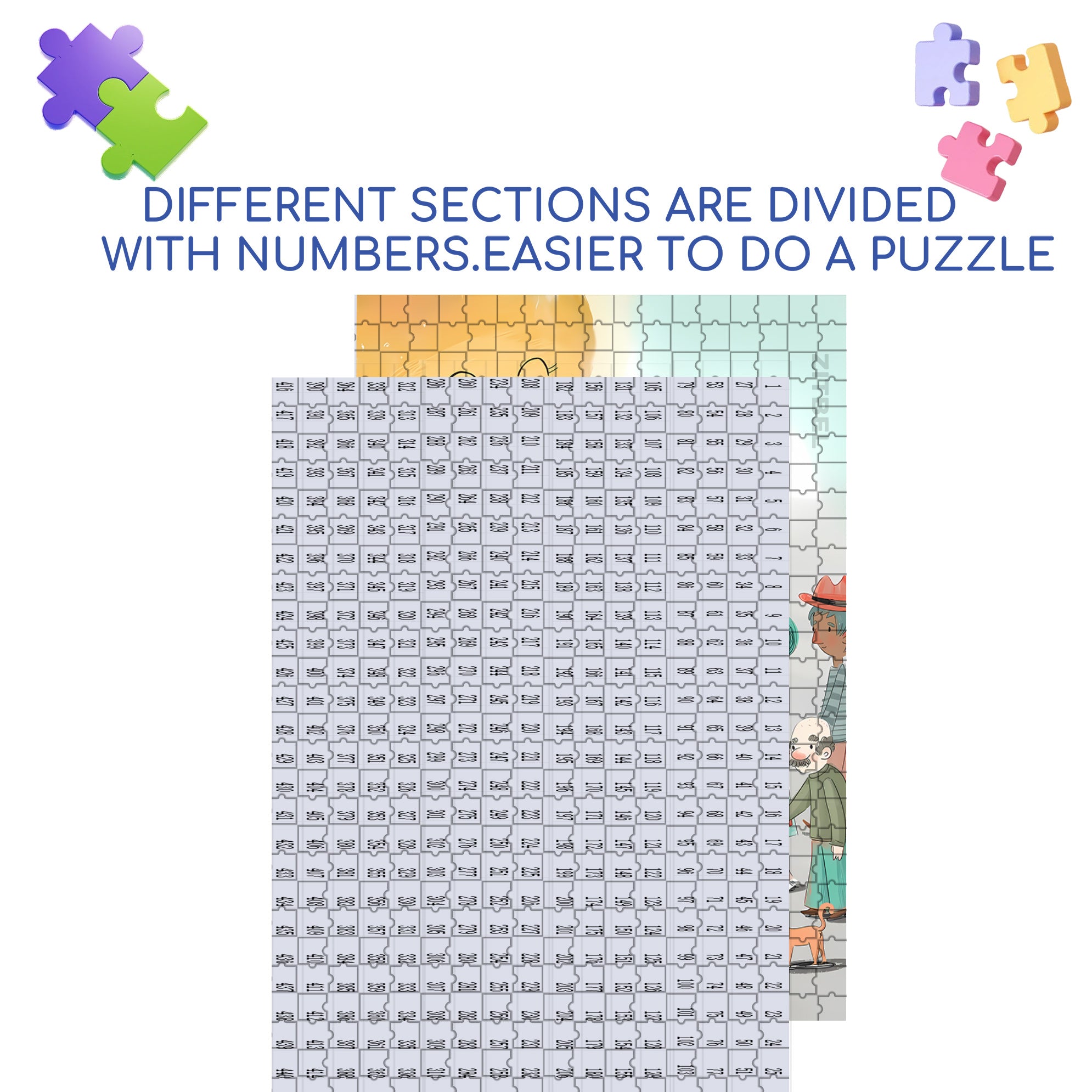 People Coming And Going 500pcs/1000pcs Jigsaw Puzzle, Scratch-Resistant, Interactive Family Game & Brain-Boosting DIY Decor, Perfect for Halloween, Christmas & New Year Gifts, Family Puzzle Game