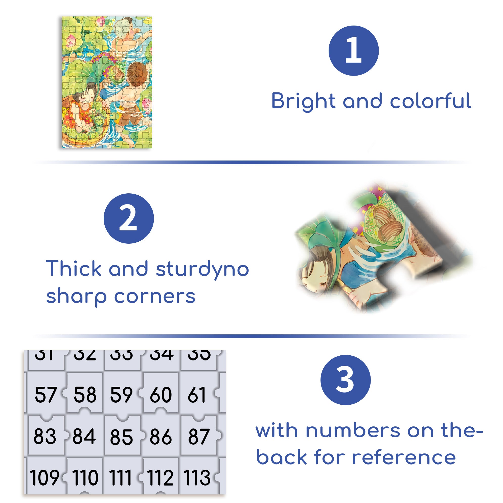 Picking Lotus Seeds 500pcs/1000pcs Jigsaw Puzzle, Scratch-Resistant, Interactive Family Game & Brain-Boosting DIY Decor, Perfect for Halloween, Christmas & New Year Gifts, Family Puzzle Game