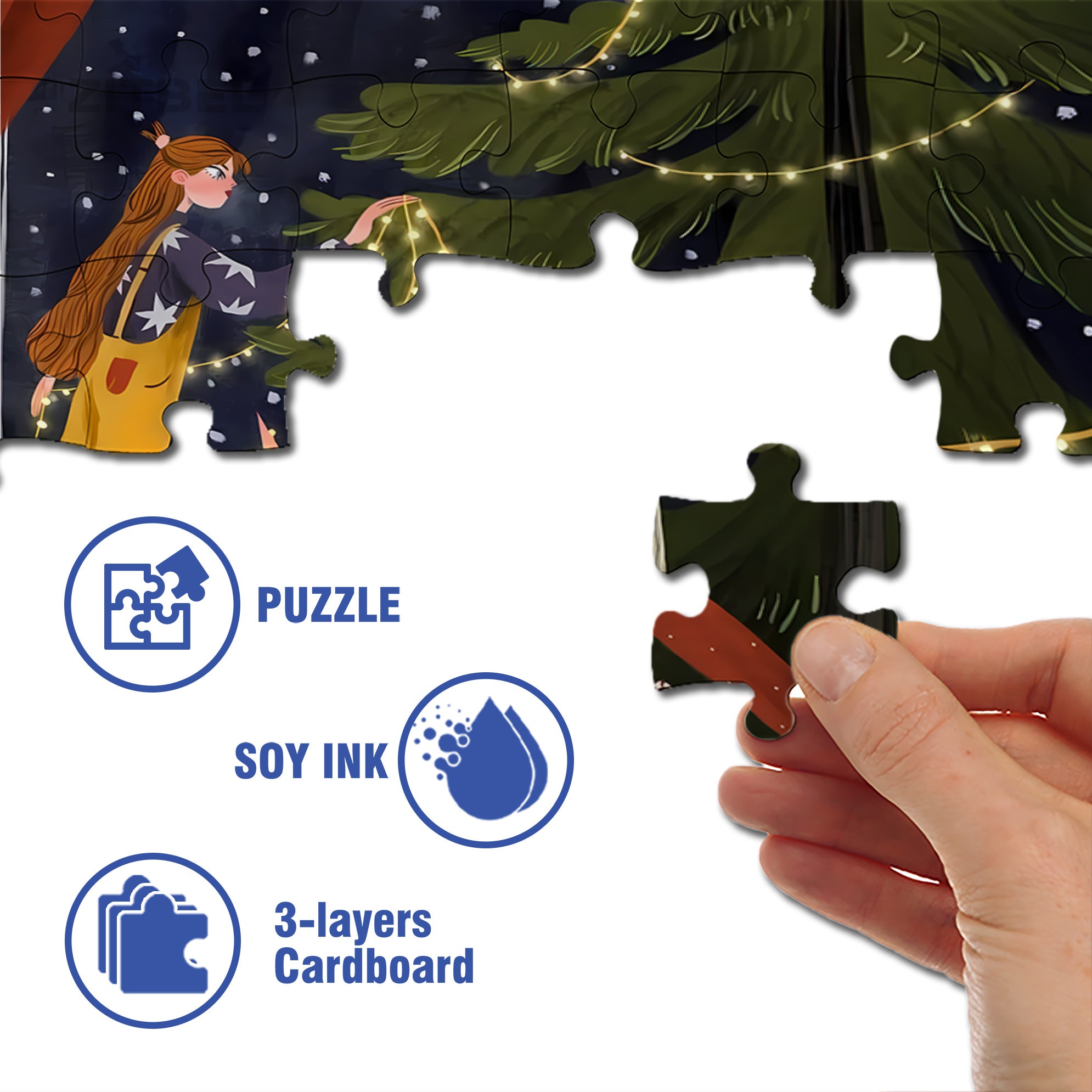 Preparations Before Christmas 500pcs/1000pcs Jigsaw Puzzle, Scratch-Resistant, Interactive Family Game & Brain-Boosting DIY Decor, Perfect for Halloween, Christmas & New Year Gifts, Family Puzzle Game