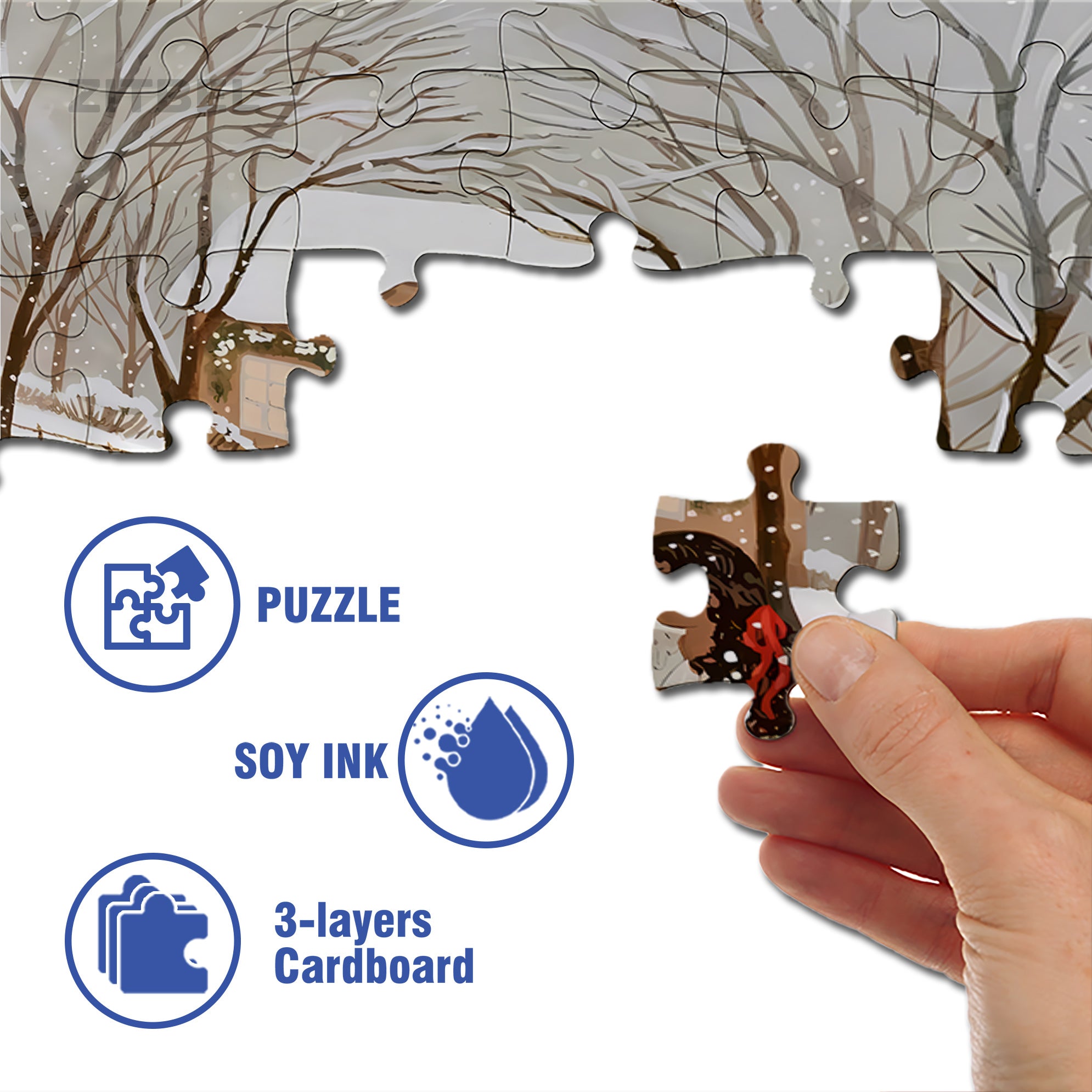 Receive Mail 500pcs/1000pcs Jigsaw Puzzle, Scratch-Resistant, Interactive Family Game & Brain-Boosting DIY Decor, Perfect for Halloween, Christmas & New Year Gifts, Family Puzzle Game
