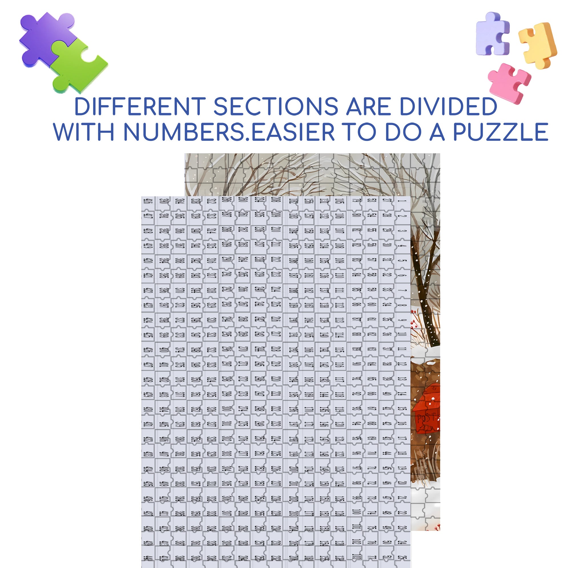 Receive Mail 500pcs/1000pcs Jigsaw Puzzle, Scratch-Resistant, Interactive Family Game & Brain-Boosting DIY Decor, Perfect for Halloween, Christmas & New Year Gifts, Family Puzzle Game