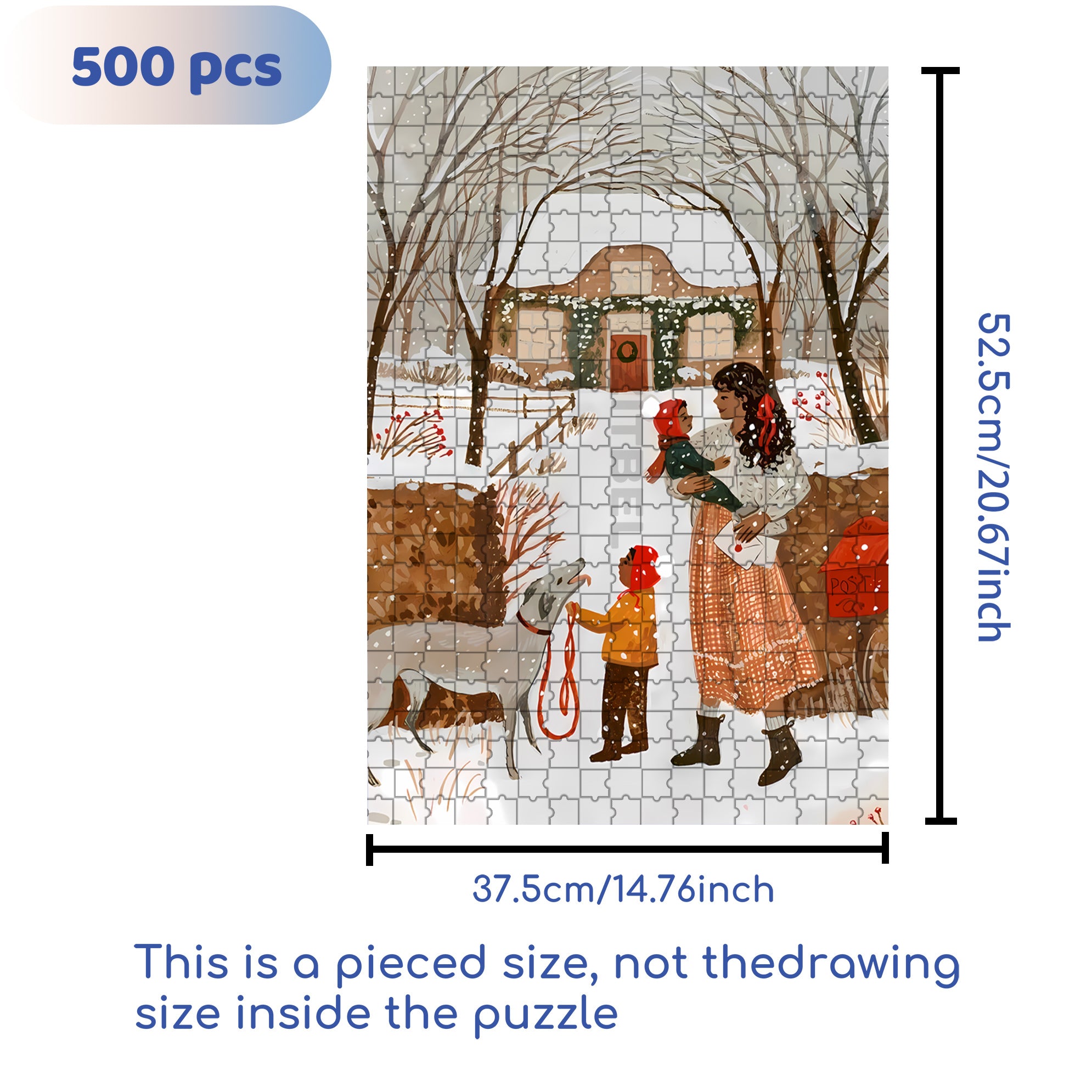 Receive Mail 500pcs/1000pcs Jigsaw Puzzle, Scratch-Resistant, Interactive Family Game & Brain-Boosting DIY Decor, Perfect for Halloween, Christmas & New Year Gifts, Family Puzzle Game