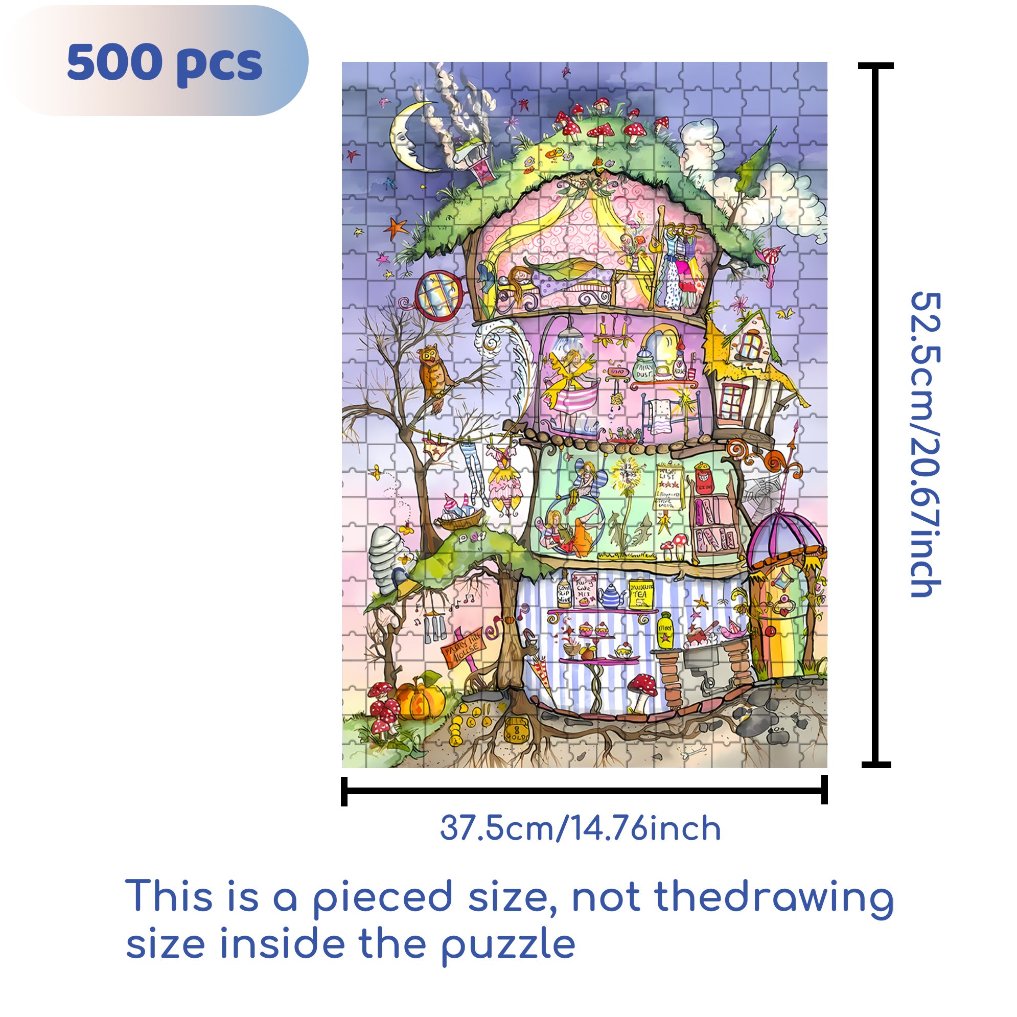 Rising From The Ground 500pcs/1000pcs Jigsaw Puzzle, Scratch-Resistant, Interactive Family Game & Brain-Boosting DIY Decor, Perfect for Halloween, Christmas & New Year Gifts, Family Puzzle Game
