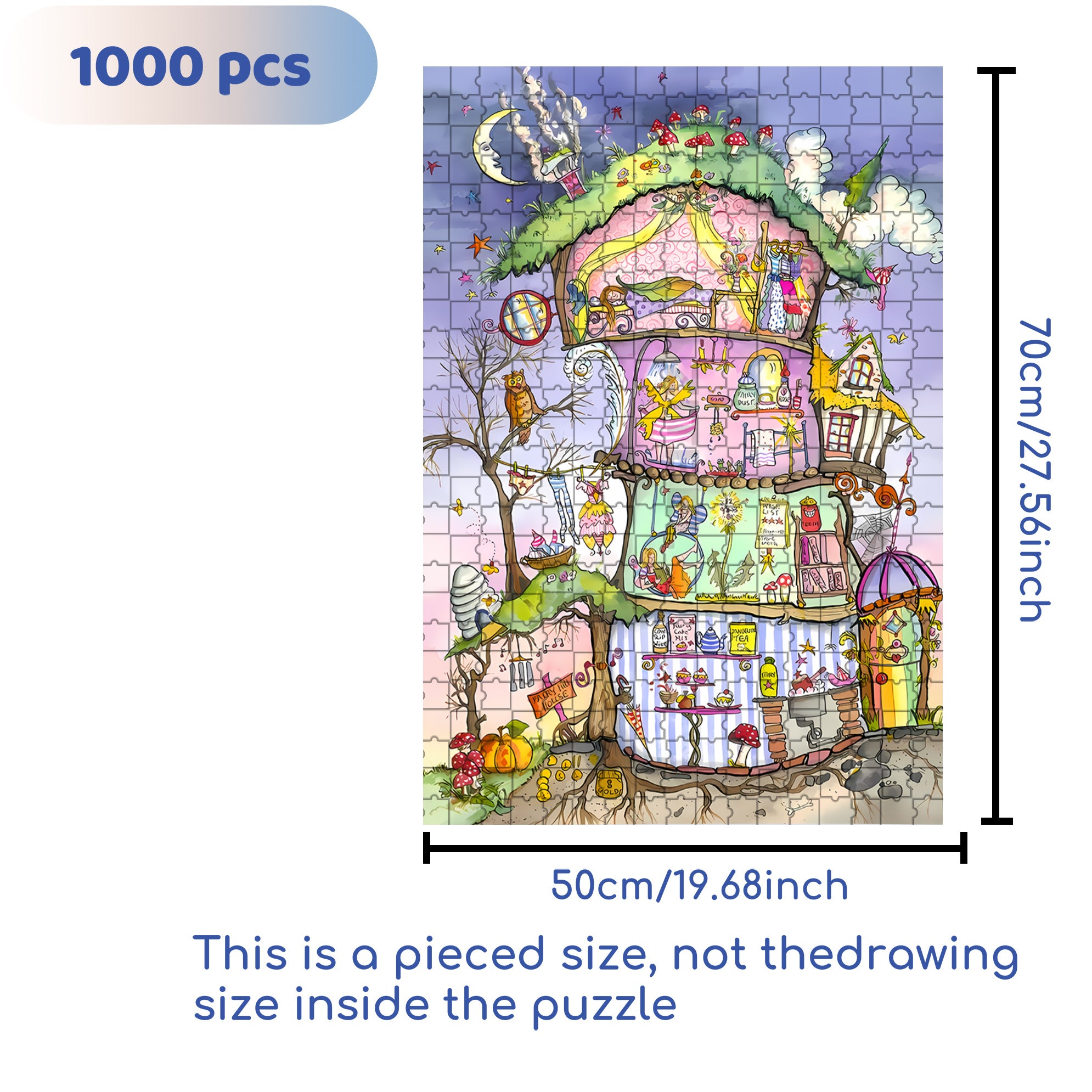 Rising From The Ground 500pcs/1000pcs Jigsaw Puzzle, Scratch-Resistant, Interactive Family Game & Brain-Boosting DIY Decor, Perfect for Halloween, Christmas & New Year Gifts, Family Puzzle Game