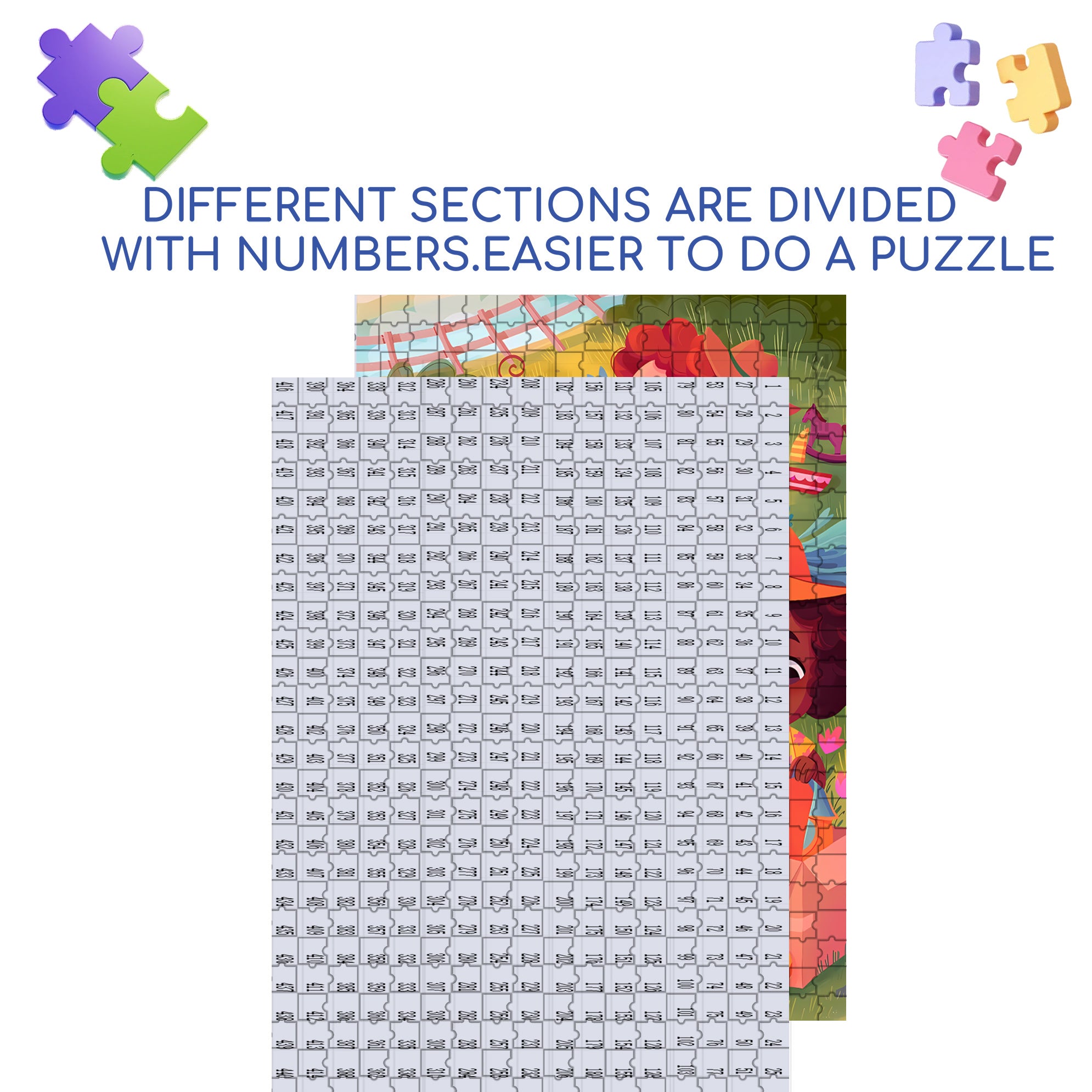 Share Happiness 500pcs/1000pcs Jigsaw Puzzle, Scratch-Resistant, Interactive Family Game & Brain-Boosting DIY Decor, Perfect for Halloween, Christmas & New Year Gifts, Family Puzzle Game