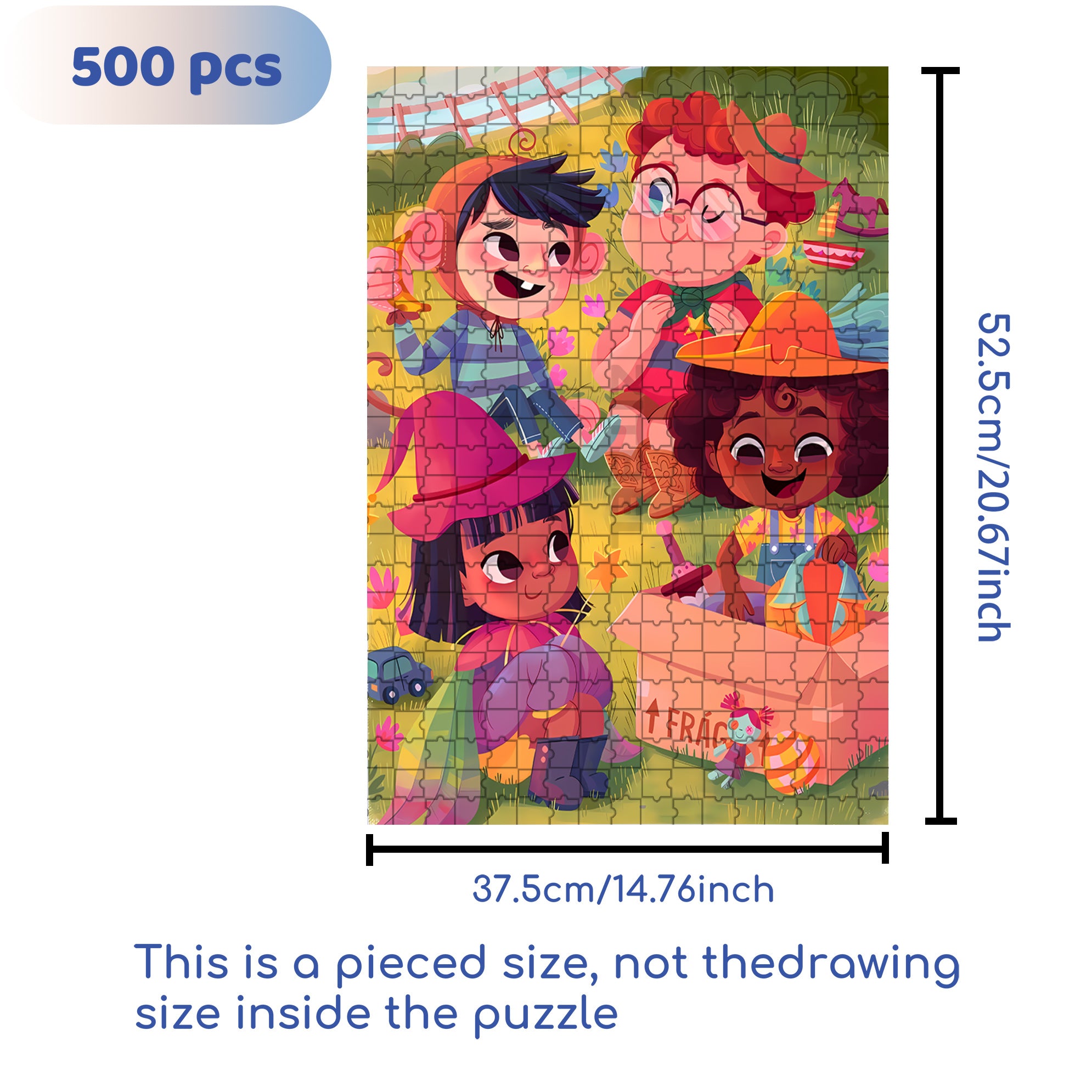 Share Happiness 500pcs/1000pcs Jigsaw Puzzle, Scratch-Resistant, Interactive Family Game & Brain-Boosting DIY Decor, Perfect for Halloween, Christmas & New Year Gifts, Family Puzzle Game