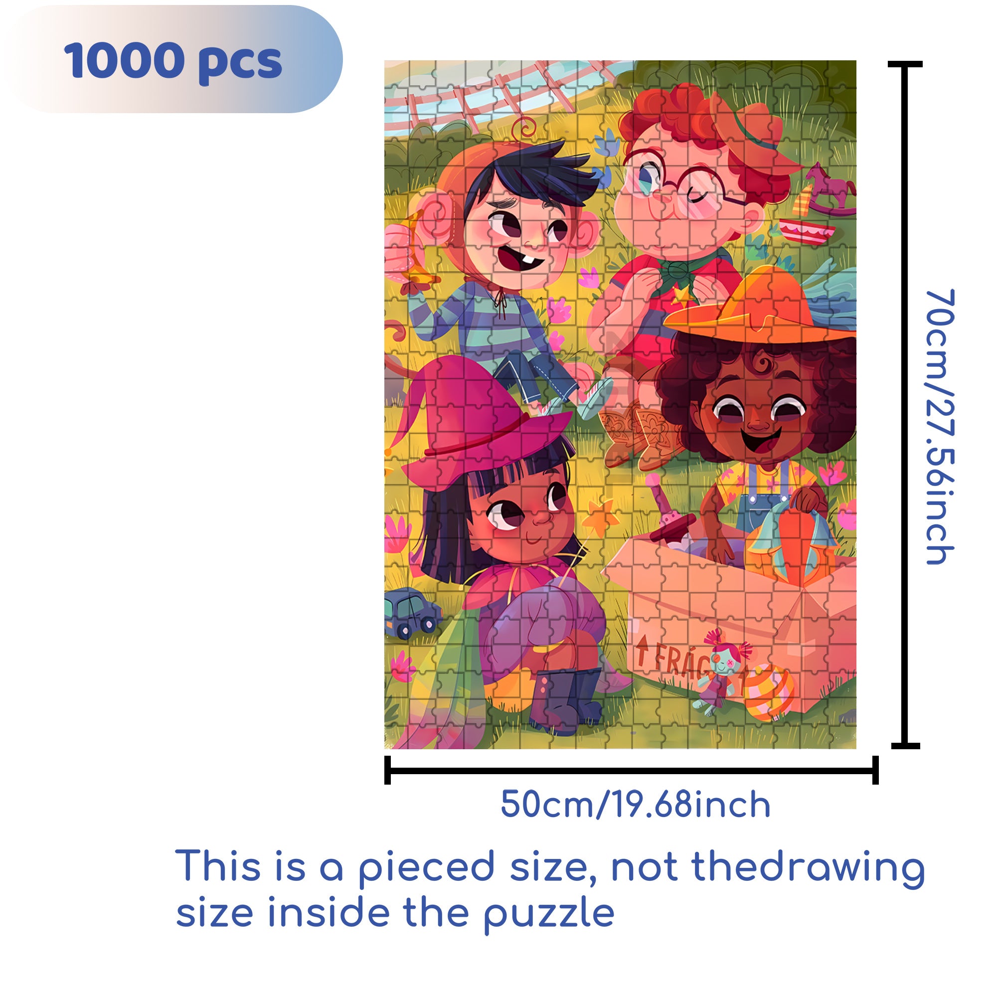 Share Happiness 500pcs/1000pcs Jigsaw Puzzle, Scratch-Resistant, Interactive Family Game & Brain-Boosting DIY Decor, Perfect for Halloween, Christmas & New Year Gifts, Family Puzzle Game