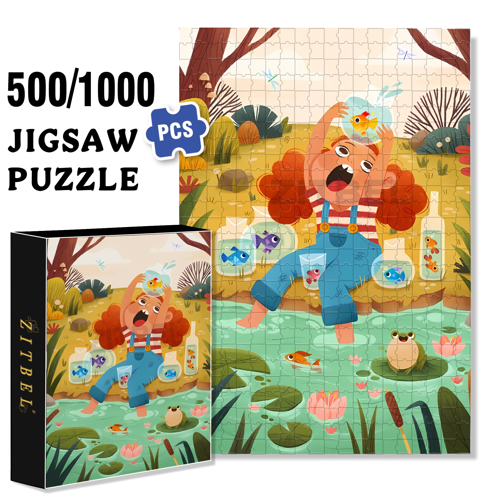 The Secret Life of Birds 500pcs/1000pcs Jigsaw Puzzle, Scratch-Resistant, Interactive Family Game & Brain-Boosting DIY Decor, Perfect for Halloween, Christmas & New Year Gifts, Family Puzzle Game