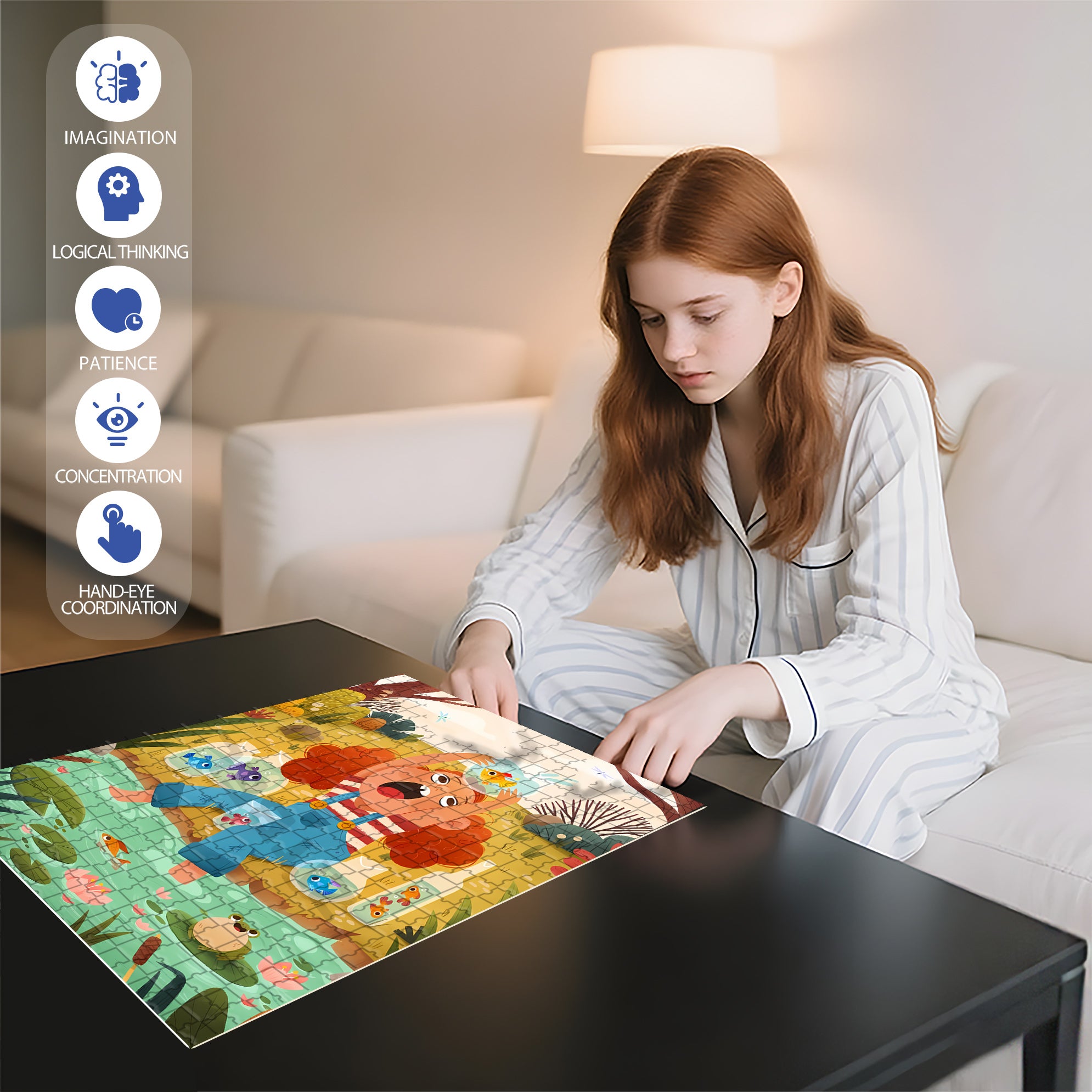 The Secret Life of Birds 500pcs/1000pcs Jigsaw Puzzle, Scratch-Resistant, Interactive Family Game & Brain-Boosting DIY Decor, Perfect for Halloween, Christmas & New Year Gifts, Family Puzzle Game