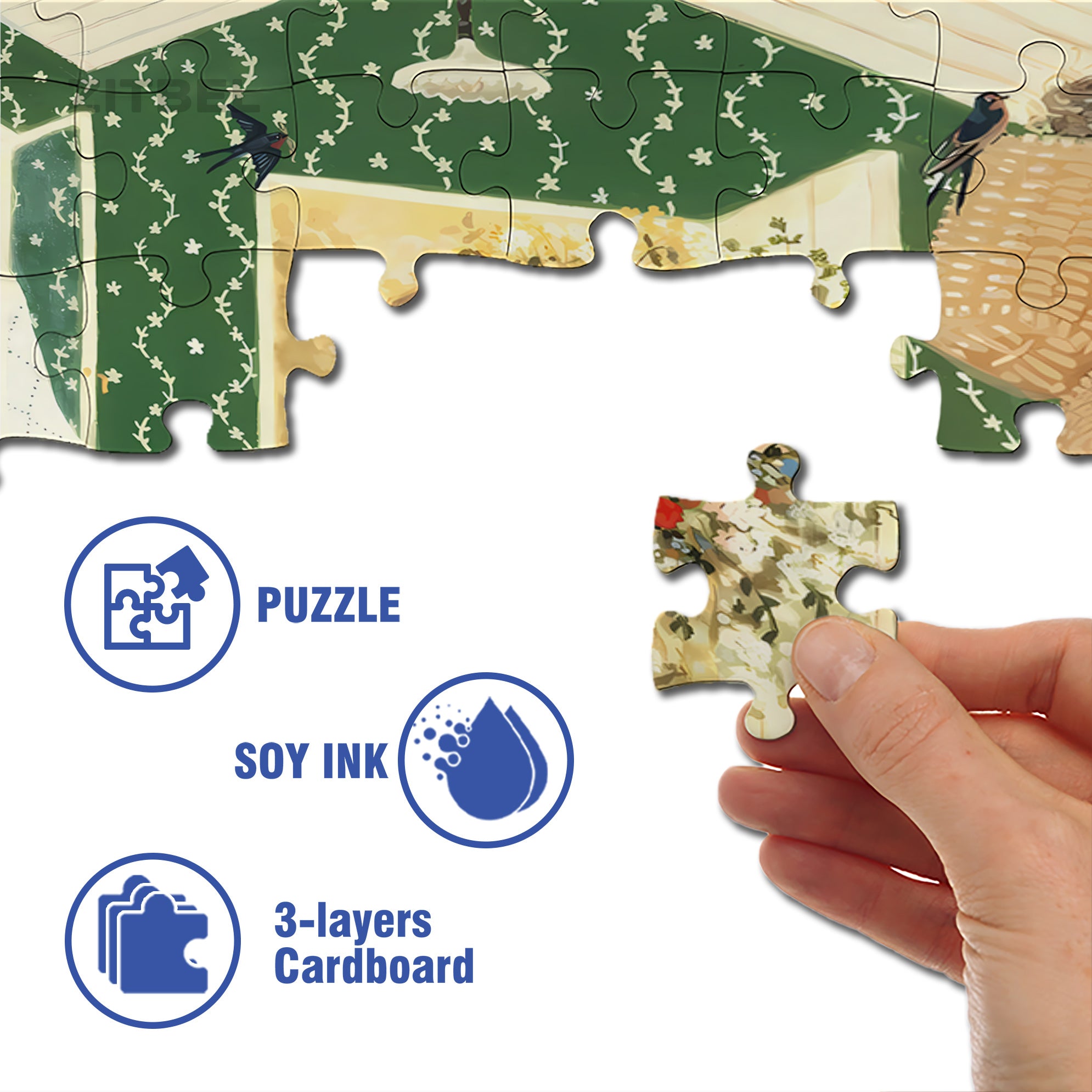 Welcoming in Summer 500pcs/1000pcs Jigsaw Puzzle, Scratch-Resistant, Interactive Family Game & Brain-Boosting DIY Decor, Perfect for Halloween, Christmas & New Year Gifts, Family Puzzle Game