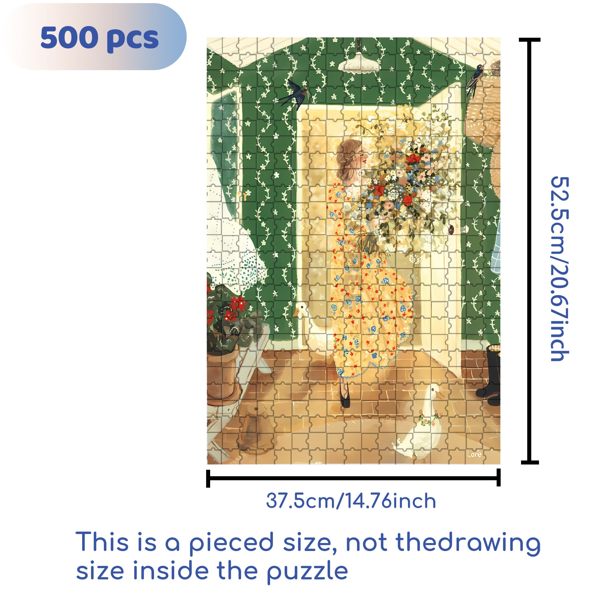 Welcoming in Summer 500pcs/1000pcs Jigsaw Puzzle, Scratch-Resistant, Interactive Family Game & Brain-Boosting DIY Decor, Perfect for Halloween, Christmas & New Year Gifts, Family Puzzle Game