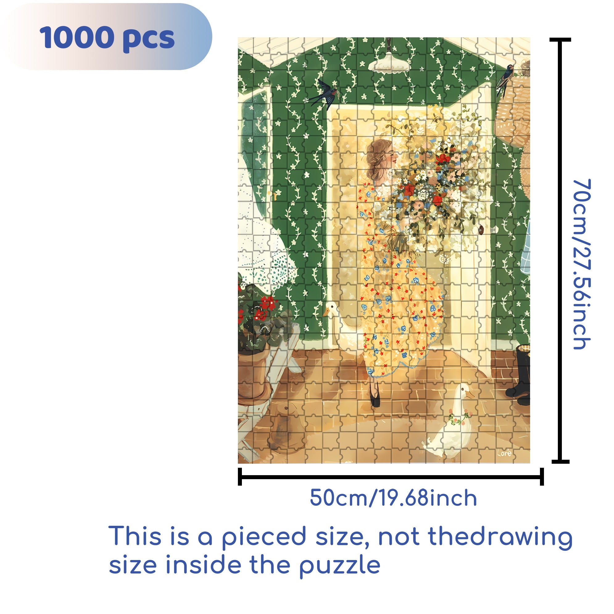 Welcoming in Summer 500pcs/1000pcs Jigsaw Puzzle, Scratch-Resistant, Interactive Family Game & Brain-Boosting DIY Decor, Perfect for Halloween, Christmas & New Year Gifts, Family Puzzle Game