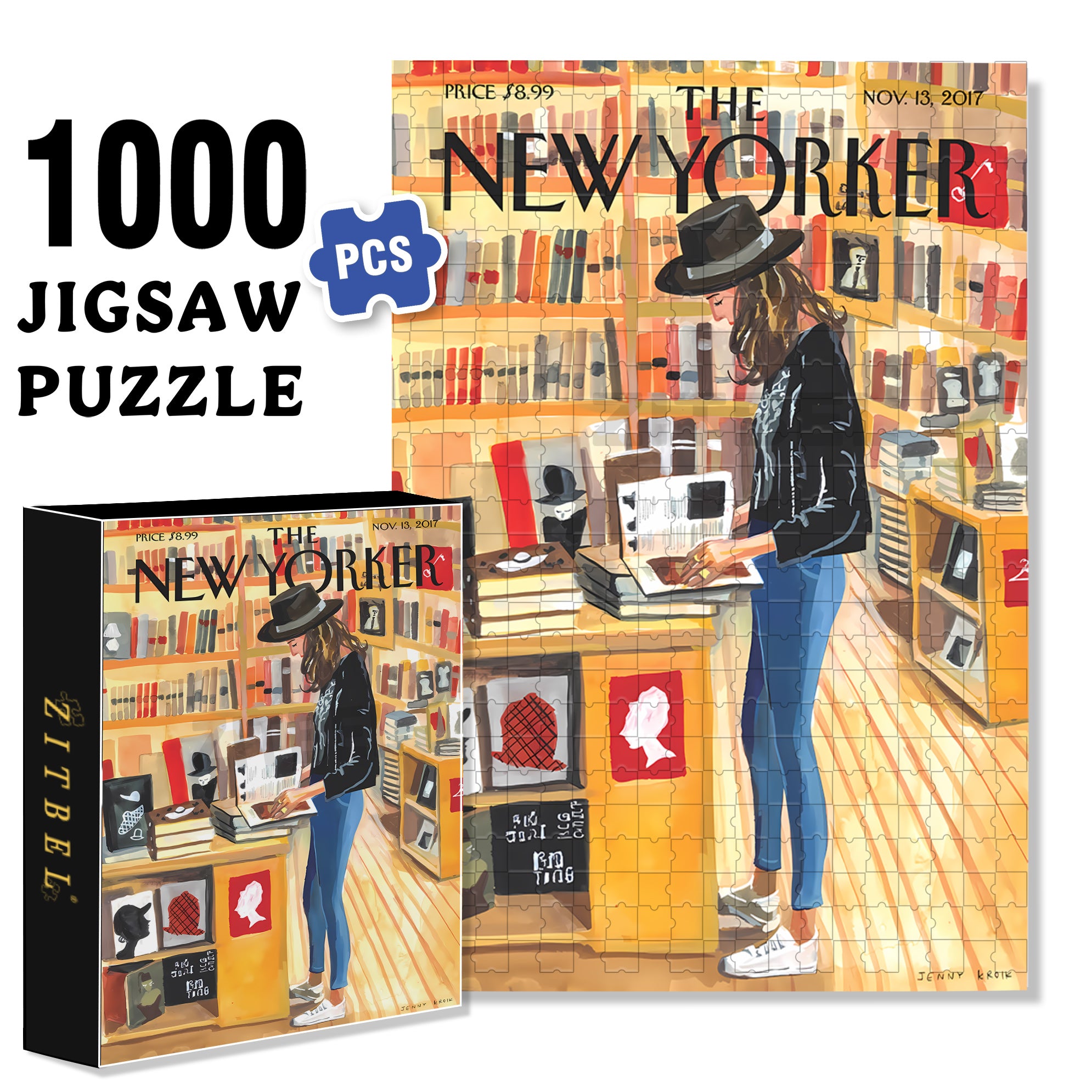 At the Strand 500pcs/1000pcs Jigsaw Puzzle, Scratch-Resistant, Interactive Family Game & Brain-Boosting DIY Decor, Perfect for Halloween, Christmas & New Year Gifts, Family Puzzle Game