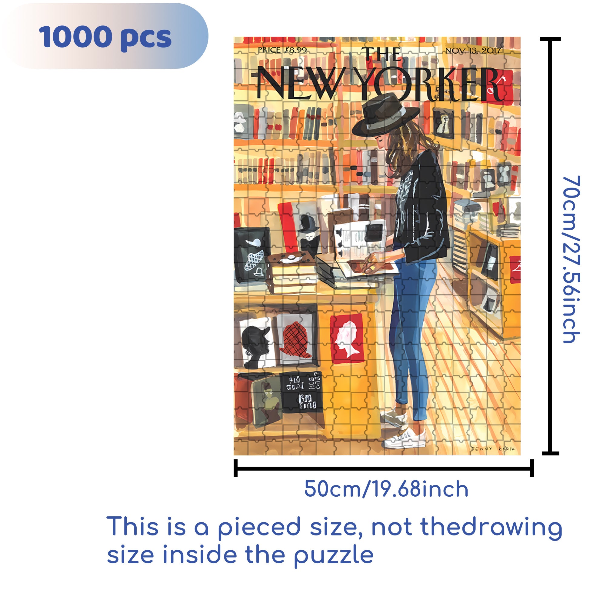 At the Strand 500pcs/1000pcs Jigsaw Puzzle, Scratch-Resistant, Interactive Family Game & Brain-Boosting DIY Decor, Perfect for Halloween, Christmas & New Year Gifts, Family Puzzle Game