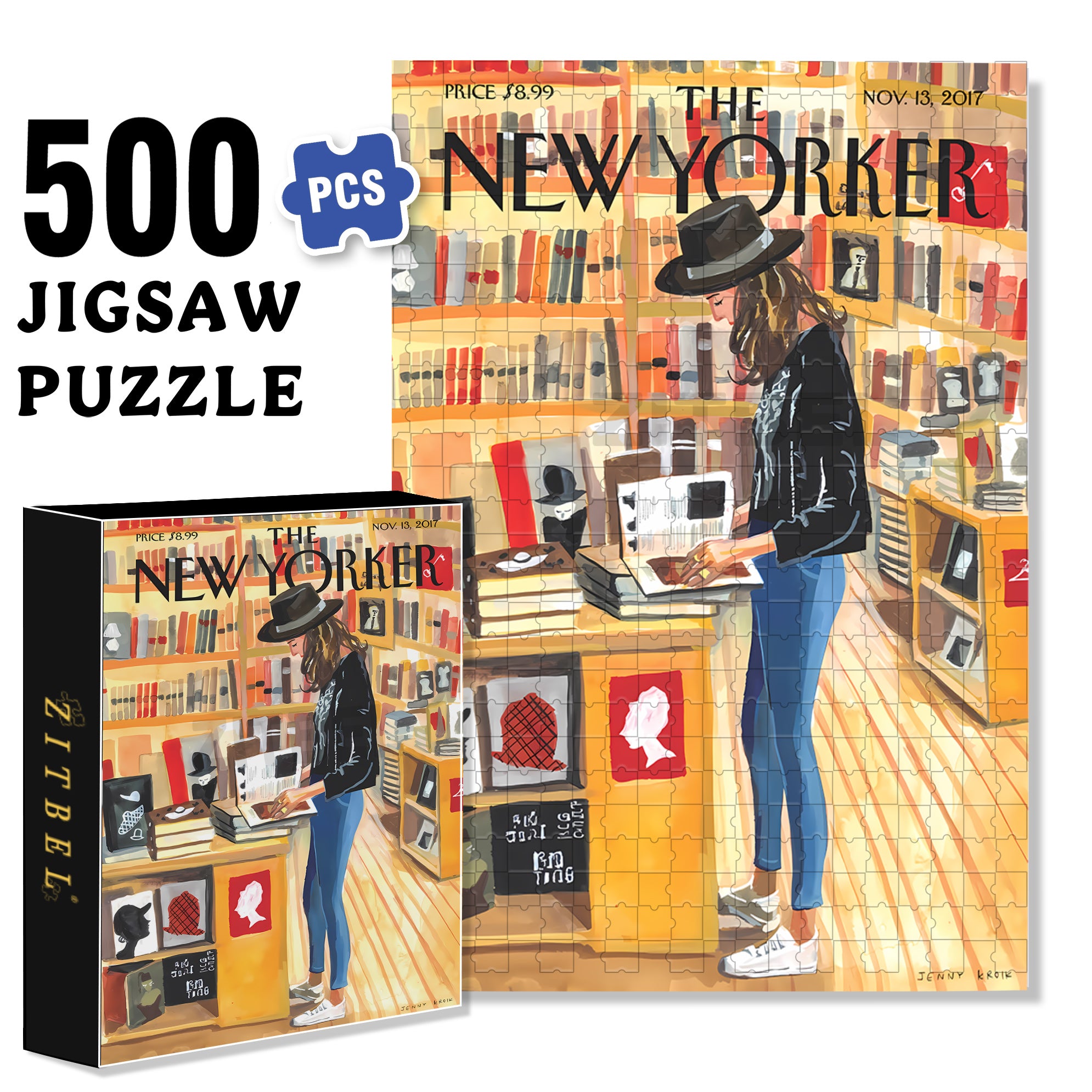 At the Strand 500pcs/1000pcs Jigsaw Puzzle, Scratch-Resistant, Interactive Family Game & Brain-Boosting DIY Decor, Perfect for Halloween, Christmas & New Year Gifts, Family Puzzle Game