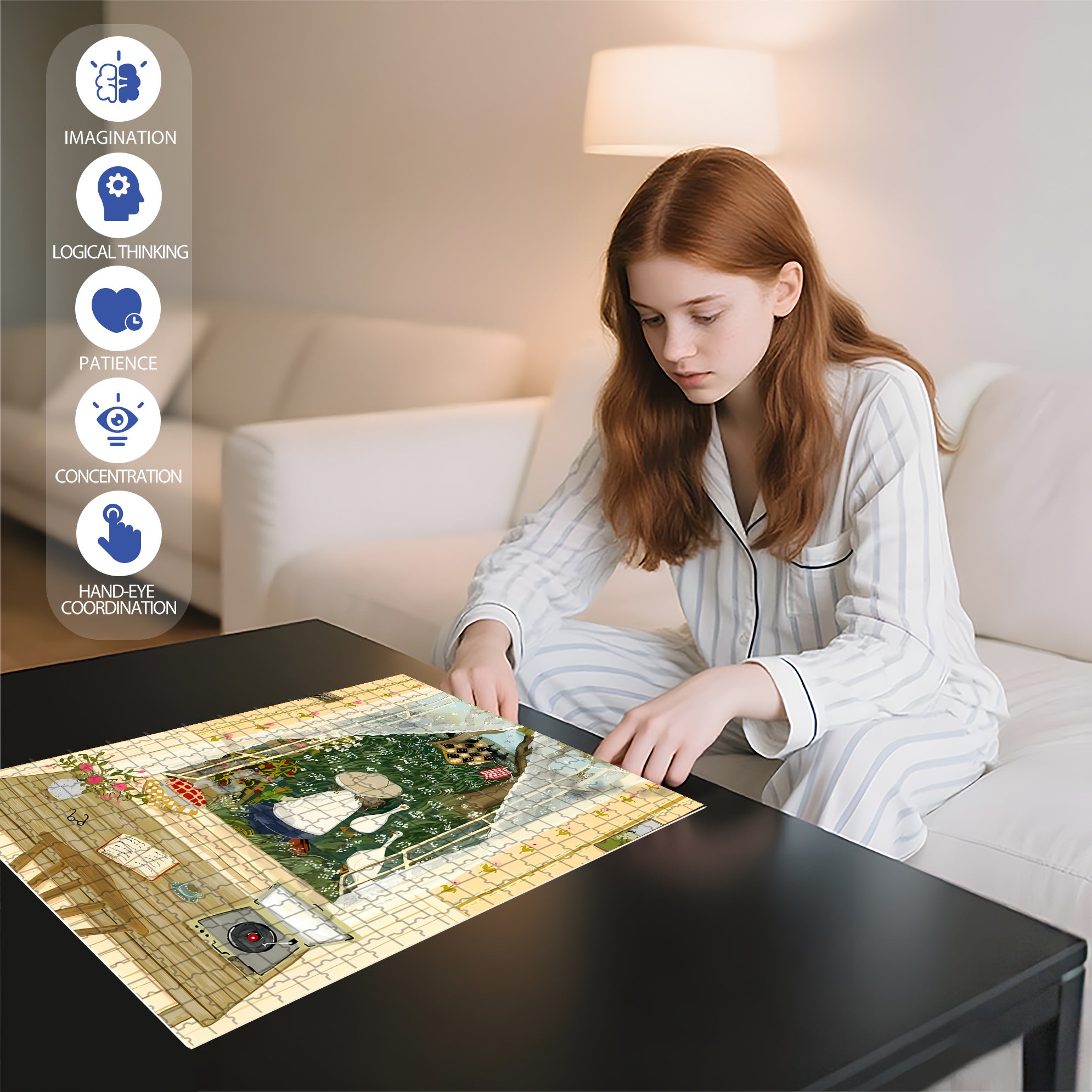 Caring For Plants 500pcs/1000pcs Jigsaw Puzzle, Scratch-Resistant, Interactive Family Game & Brain-Boosting DIY Decor, Perfect for Halloween, Christmas & New Year Gifts, Family Puzzle Game