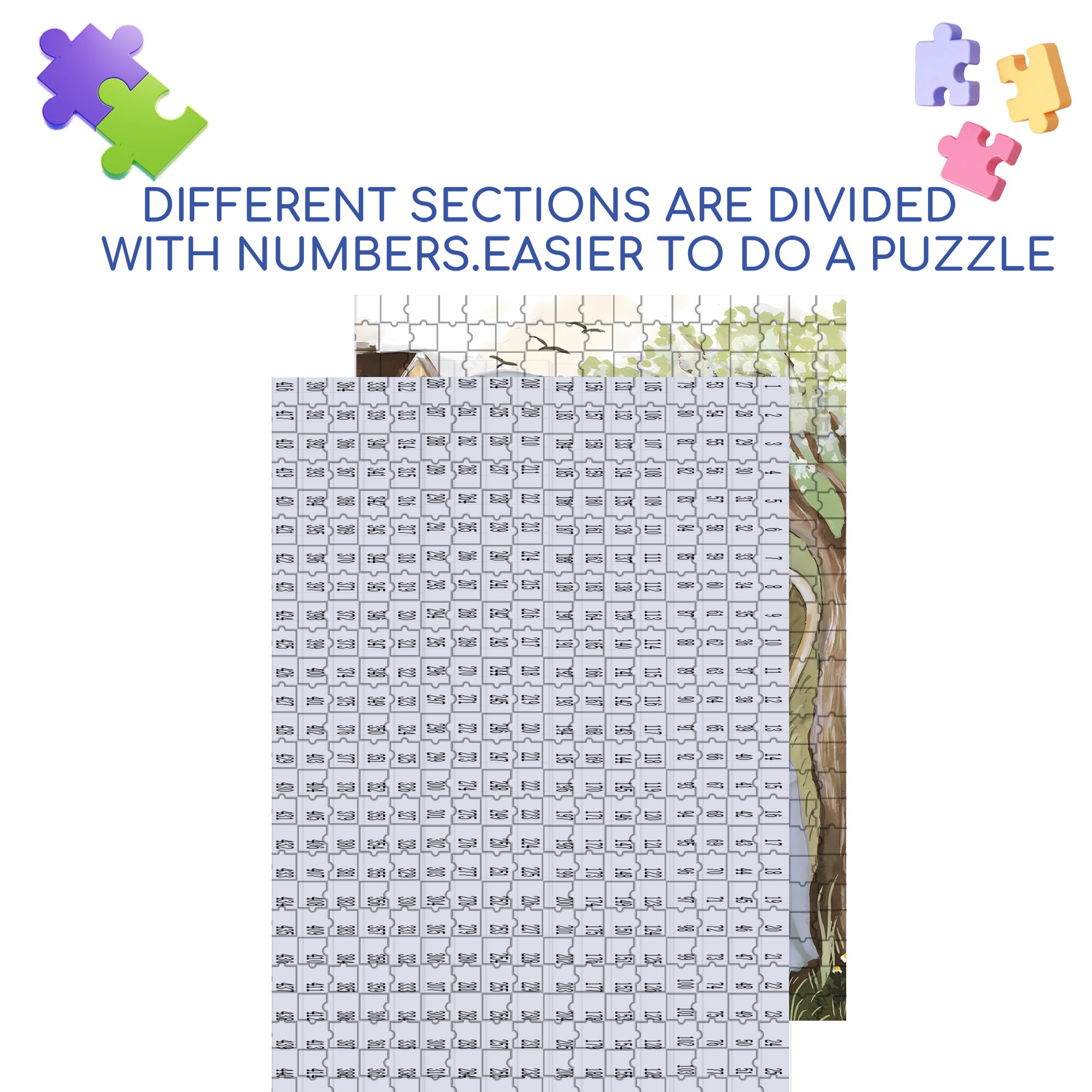 Chamomile Tea 500pcs/1000pcs Jigsaw Puzzle, Scratch-Resistant, Interactive Family Game & Brain-Boosting DIY Decor, Perfect for Halloween, Christmas & New Year Gifts, Family Puzzle Game