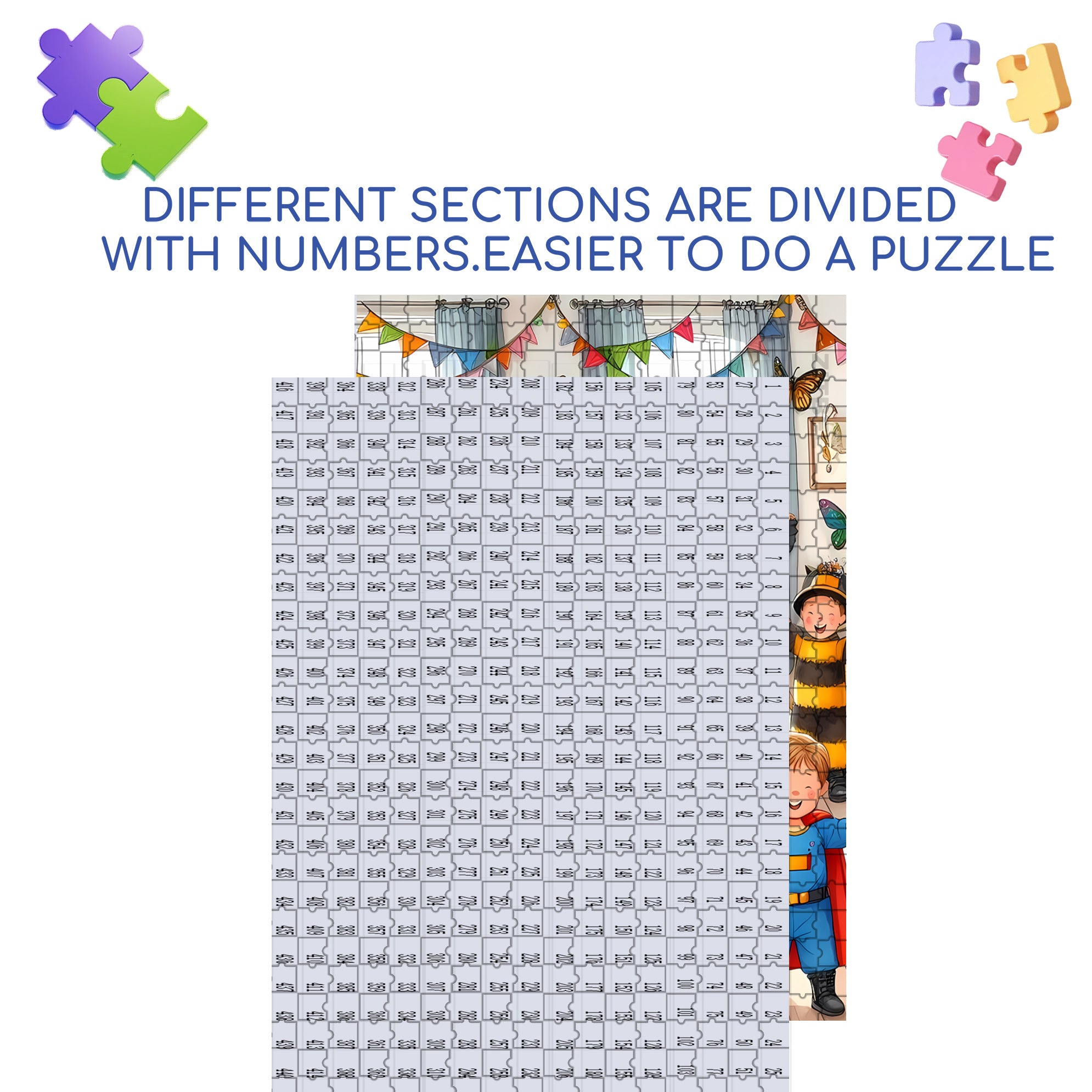 Children's Happy Moments 500pcs/1000pcs Jigsaw Puzzle, Scratch-Resistant, Interactive Family Game & Brain-Boosting DIY Decor, Perfect for Halloween, Christmas & New Year Gifts, Family Puzzle Game