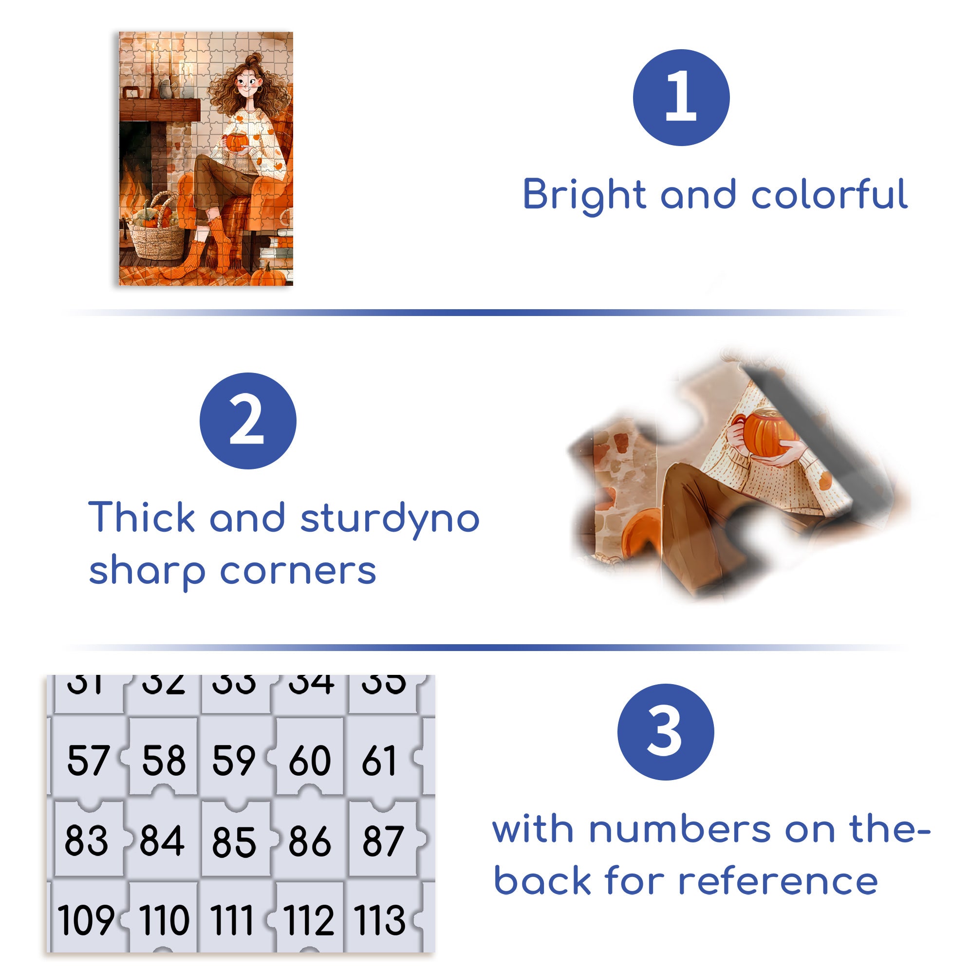 Cozy Autumn Evening 500pcs/1000pcs Jigsaw Puzzle, Scratch-Resistant, Interactive Family Game & Brain-Boosting DIY Decor, Perfect for Halloween, Christmas & New Year Gifts, Family Puzzle Game