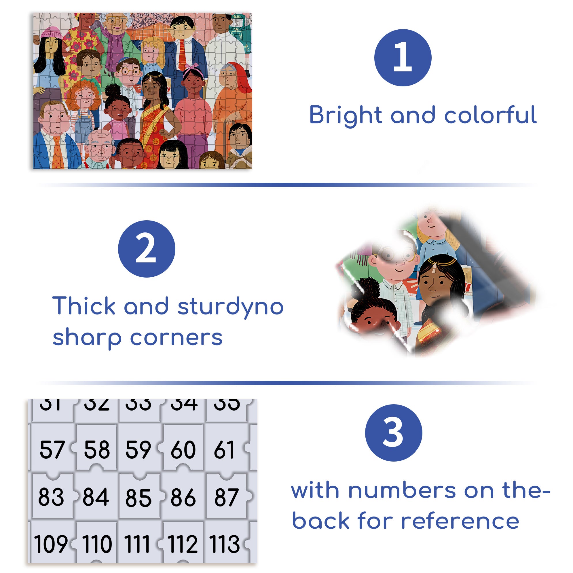 Crowd Portrait 500pcs/1000pcs Jigsaw Puzzle, Scratch-Resistant, Interactive Family Game & Brain-Boosting DIY Decor, Perfect for Halloween, Christmas & New Year Gifts, Family Puzzle Game
