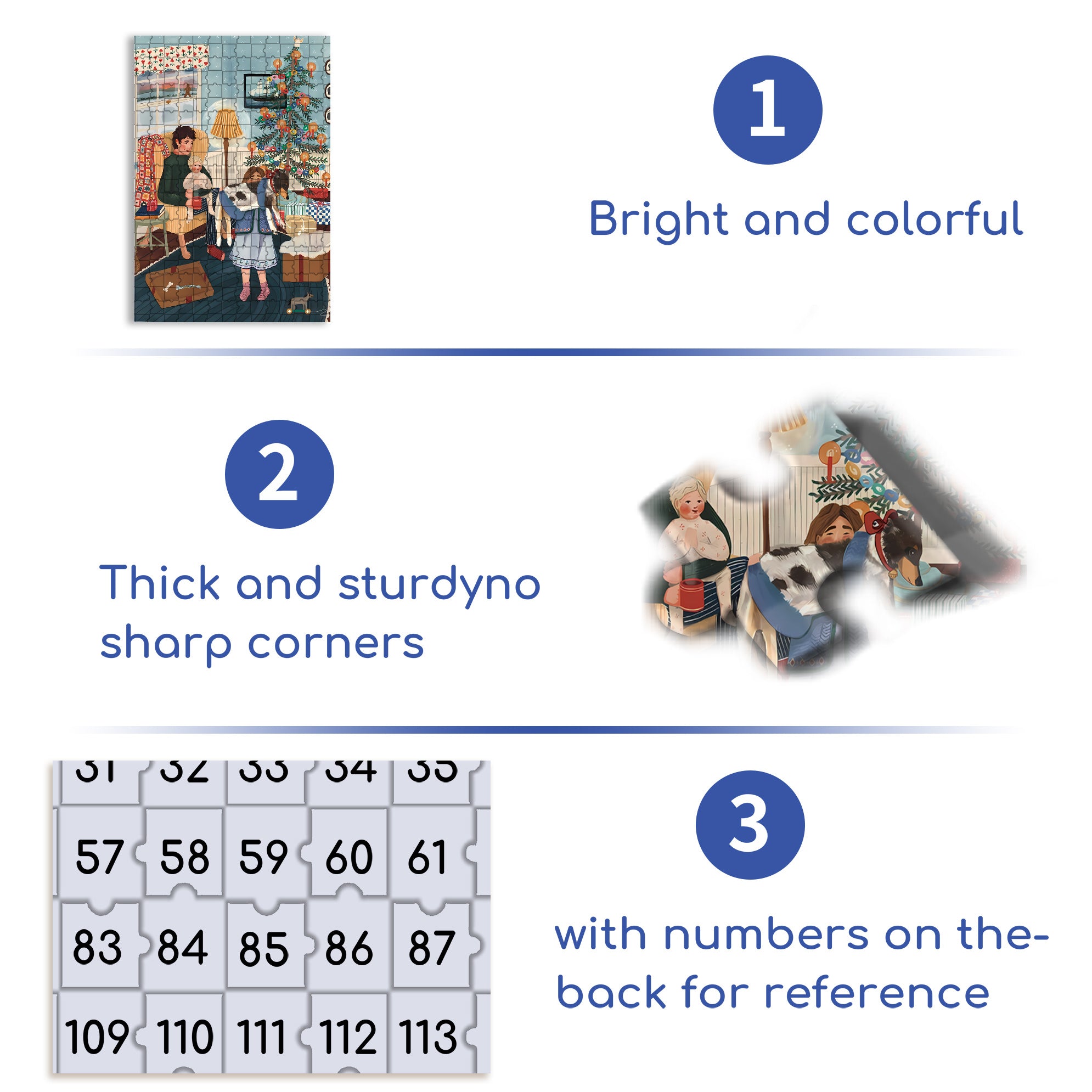 Family on Christmas Morning 500pcs/1000pcs Jigsaw Puzzle, Scratch-Resistant, Interactive Family Game & Brain-Boosting DIY Decor, Perfect for Halloween, Christmas & New Year Gifts, Family Puzzle Game
